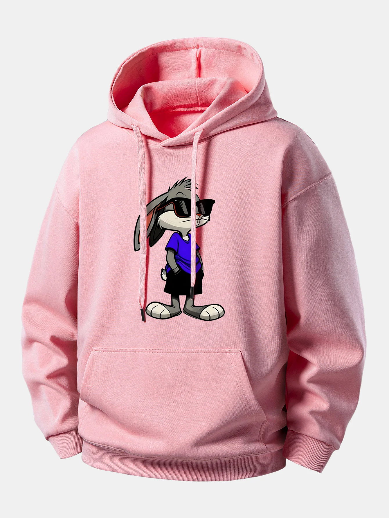 Sunglasses Rabbit Print Relax Fit Hoodie - Image 5