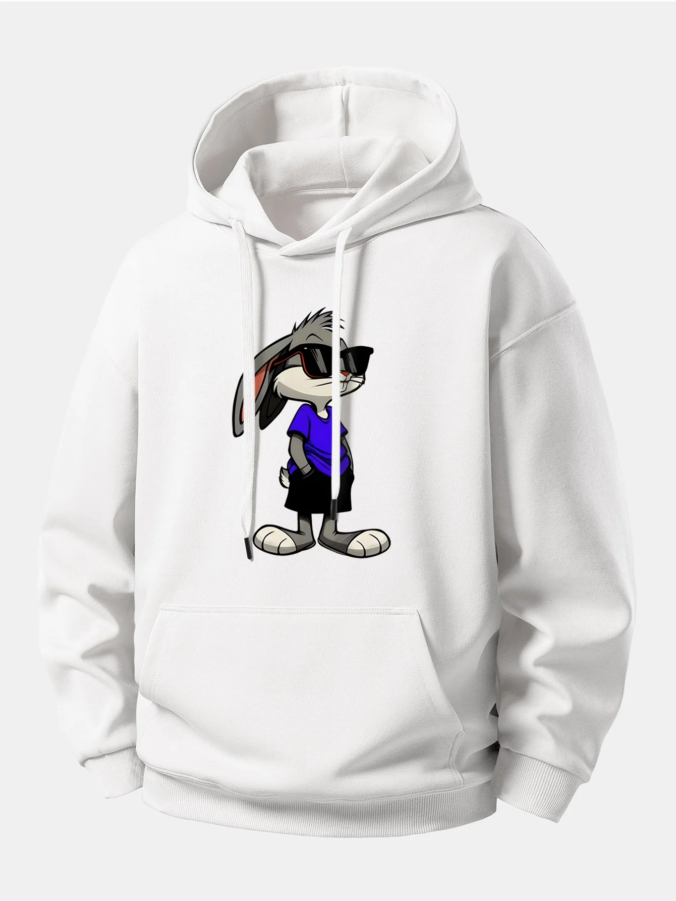 Sunglasses Rabbit Print Relax Fit Hoodie - Image 6