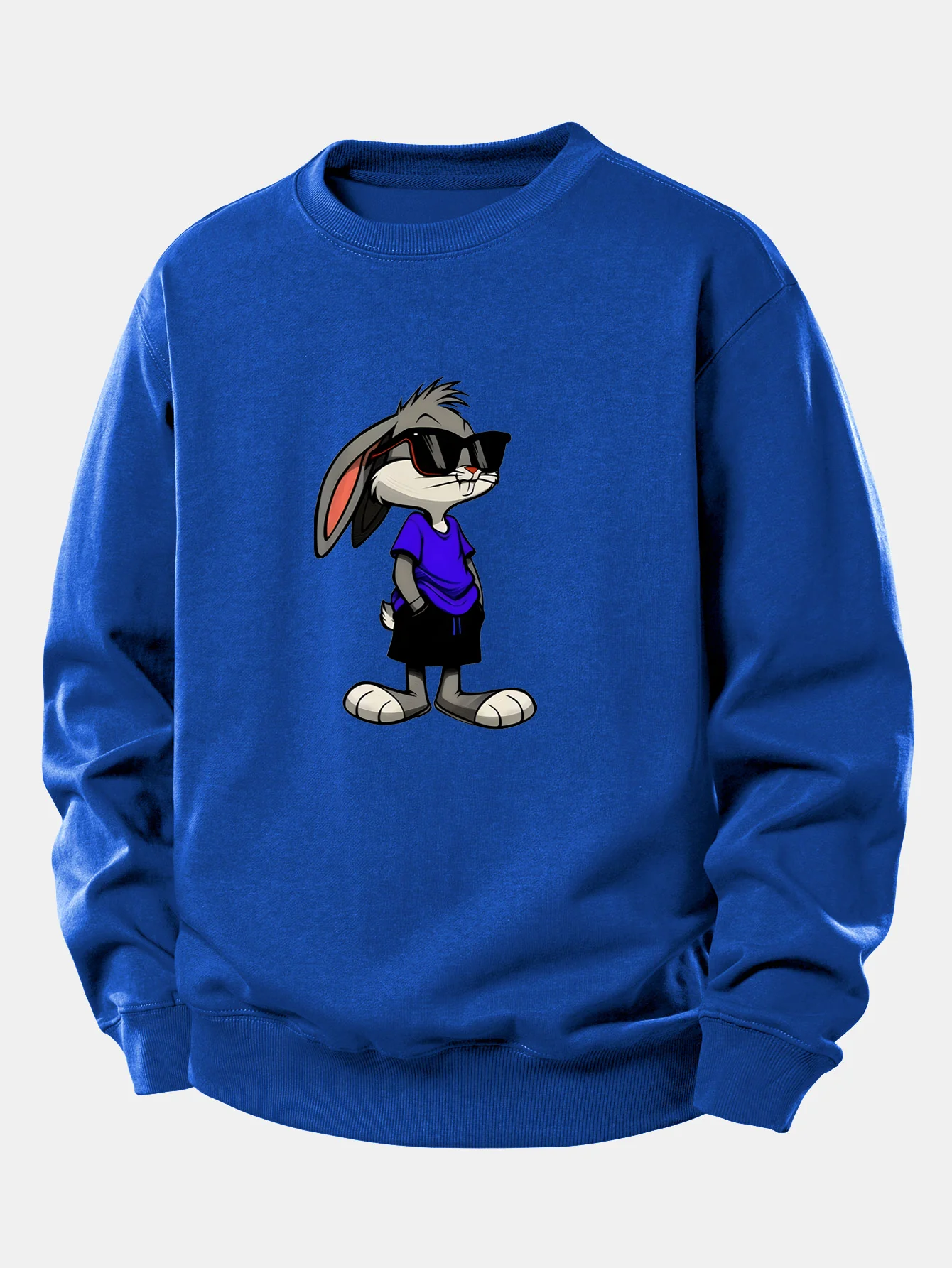 Sunglasses Rabbit Print Relax Fit Sweatshirt - Image 11