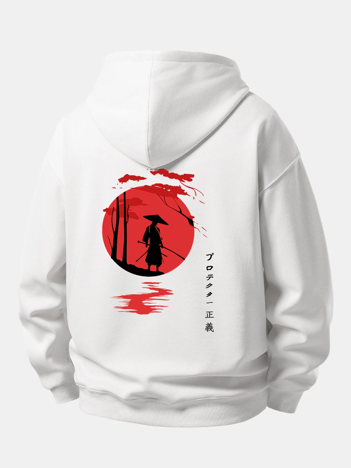 Sunset Samurai Back Print Relax Fit Hoodie - Image 13