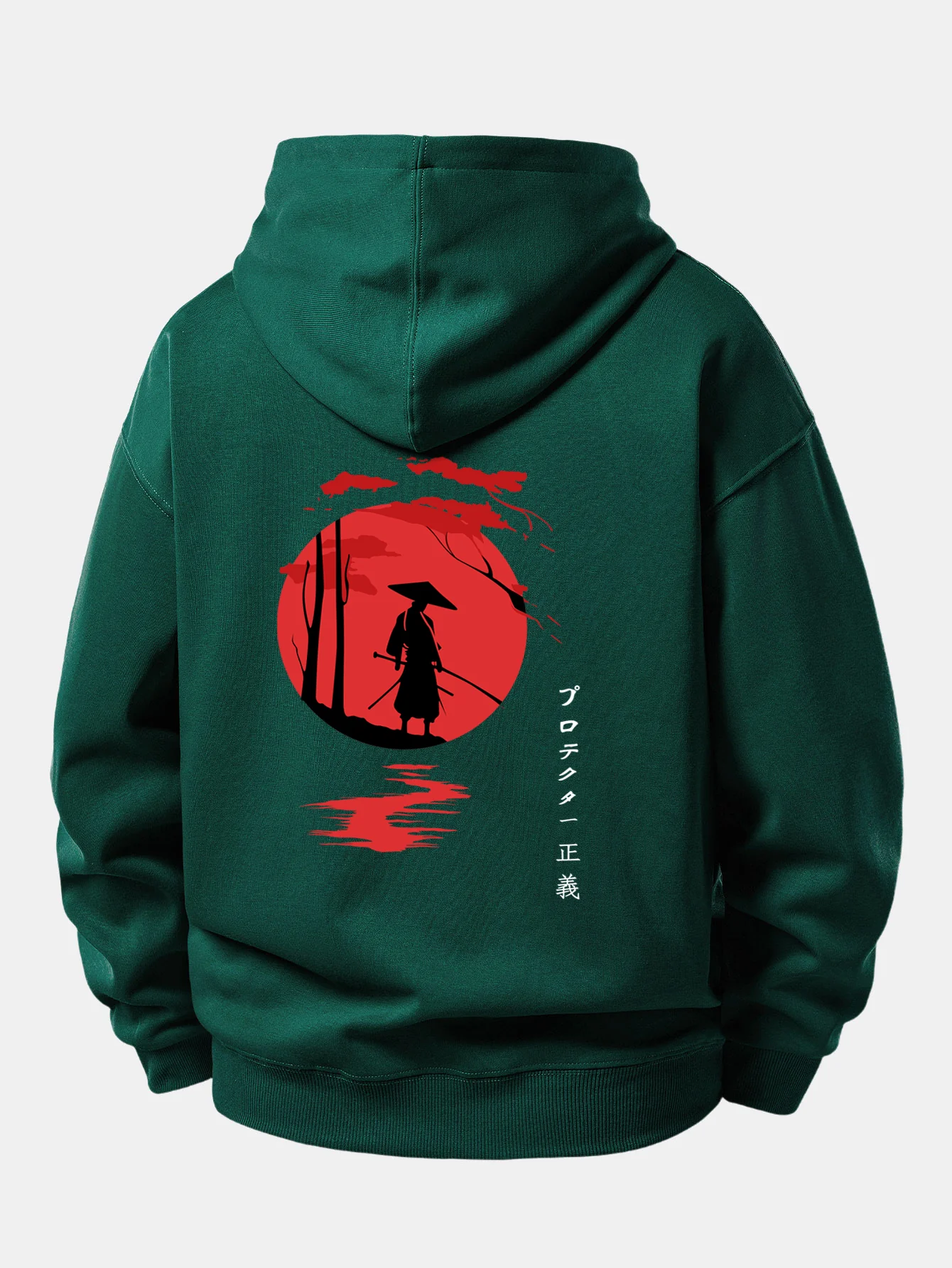 Sunset Samurai Back Print Relax Fit Hoodie - Image 15