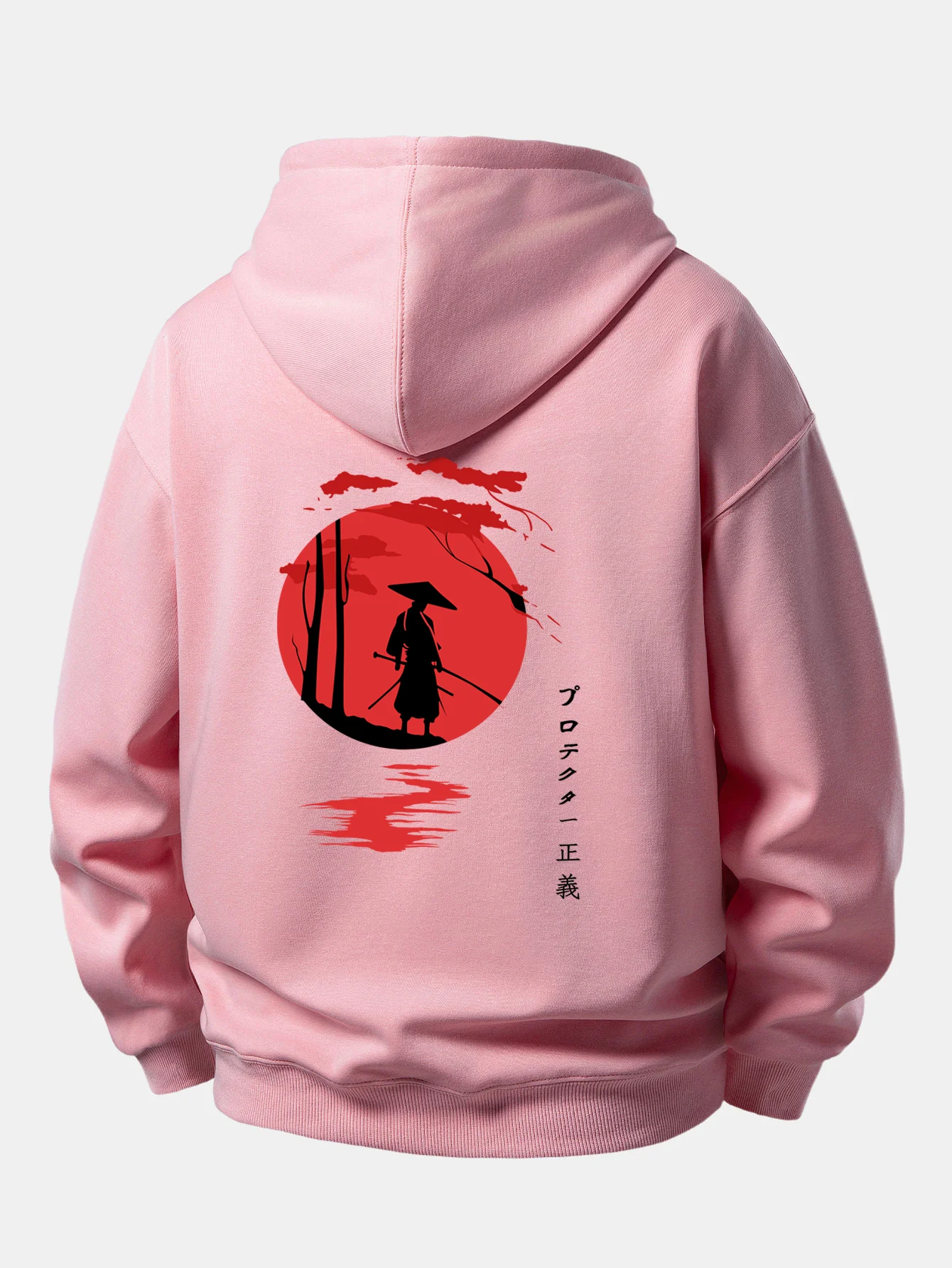 Sunset Samurai Back Print Relax Fit Hoodie - Image 3