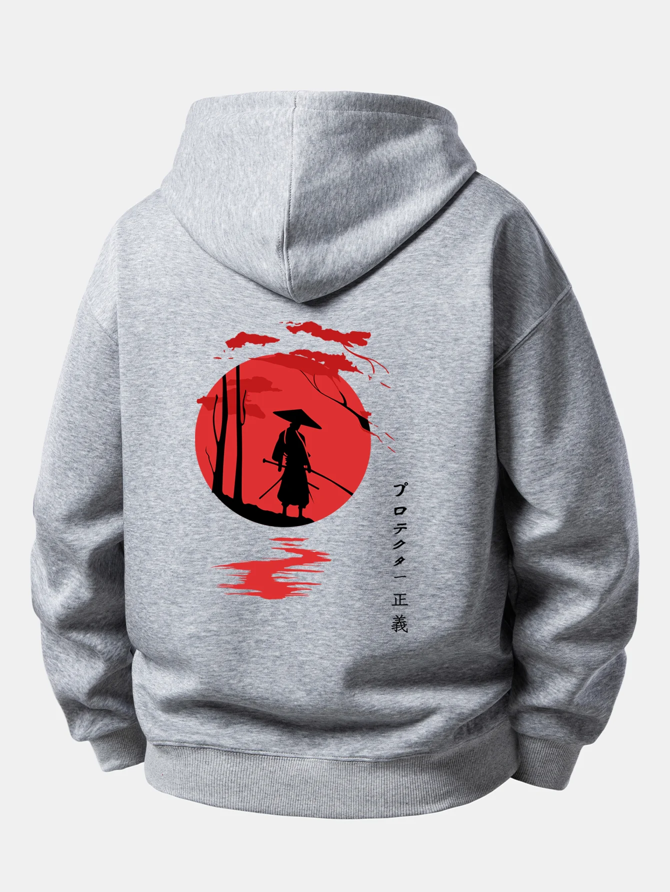 Sunset Samurai Back Print Relax Fit Hoodie - Image 5