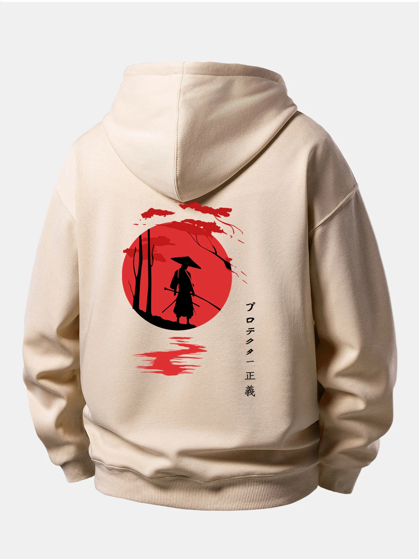 Sunset Samurai Back Print Relax Fit Hoodie - Image 7