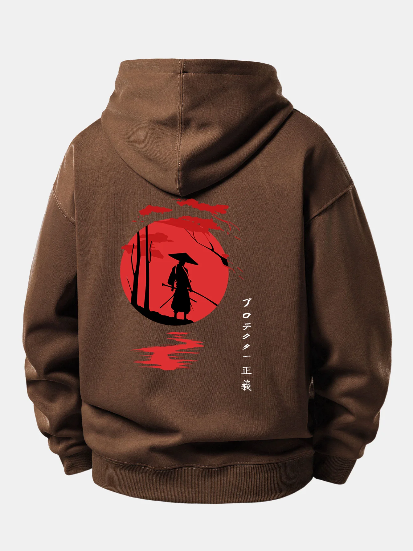 Sunset Samurai Back Print Relax Fit Hoodie - Image 9