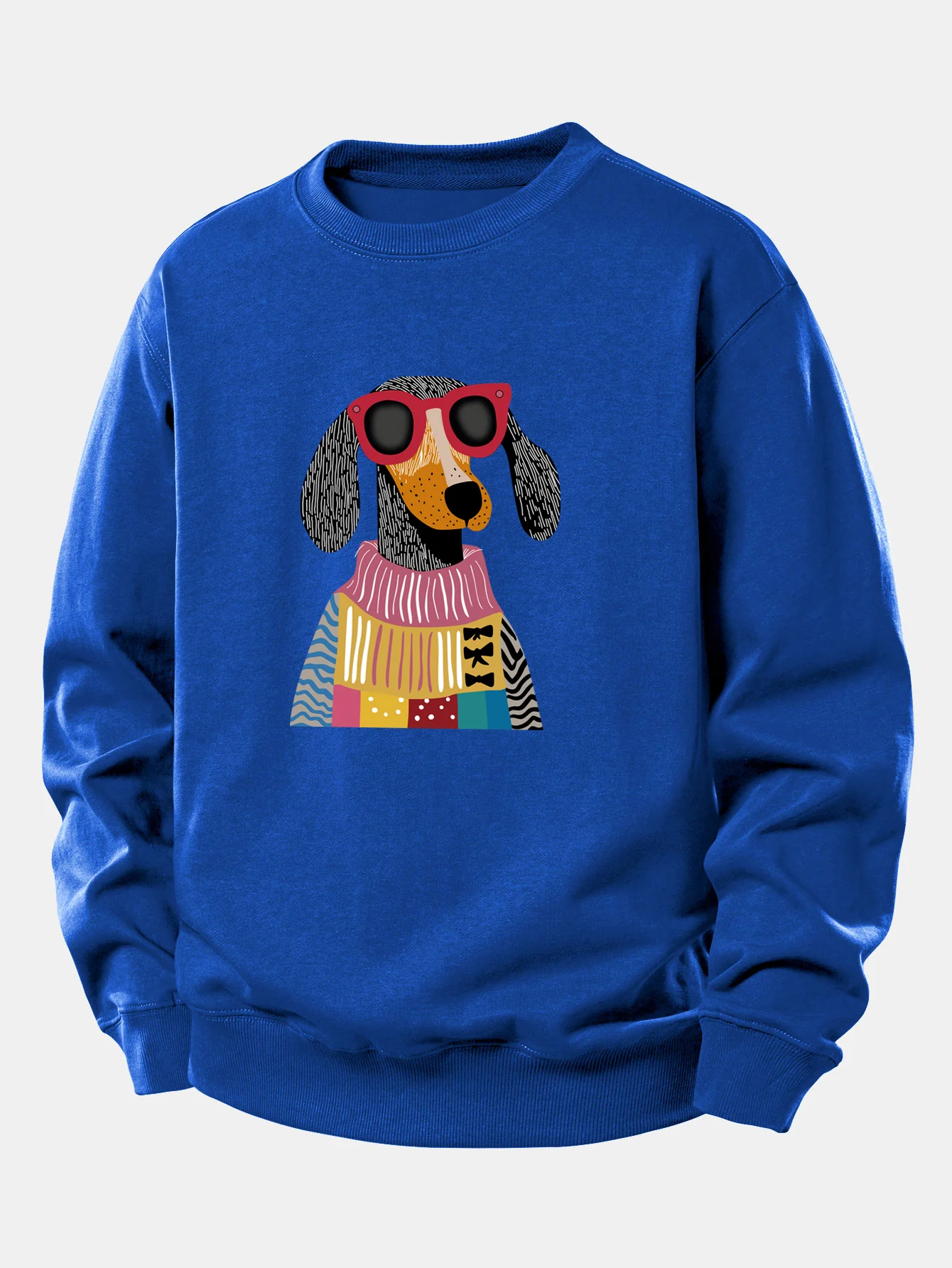Sweater Dog Print Relax Fit Sweatshirt - Image 11