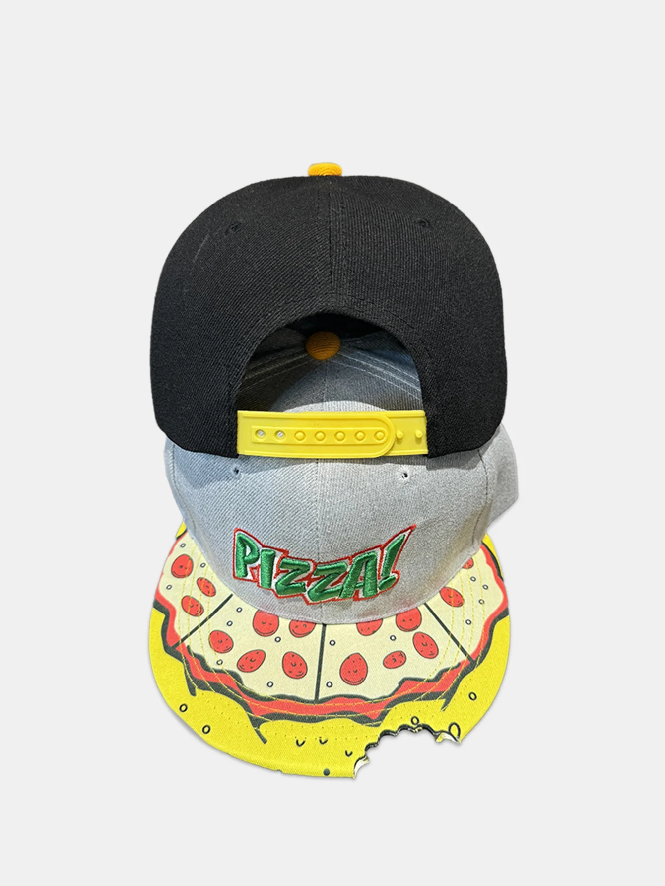 Nimm einen Biss von Pizza Form Slogan Stickerei Baseballmütze - Image 5