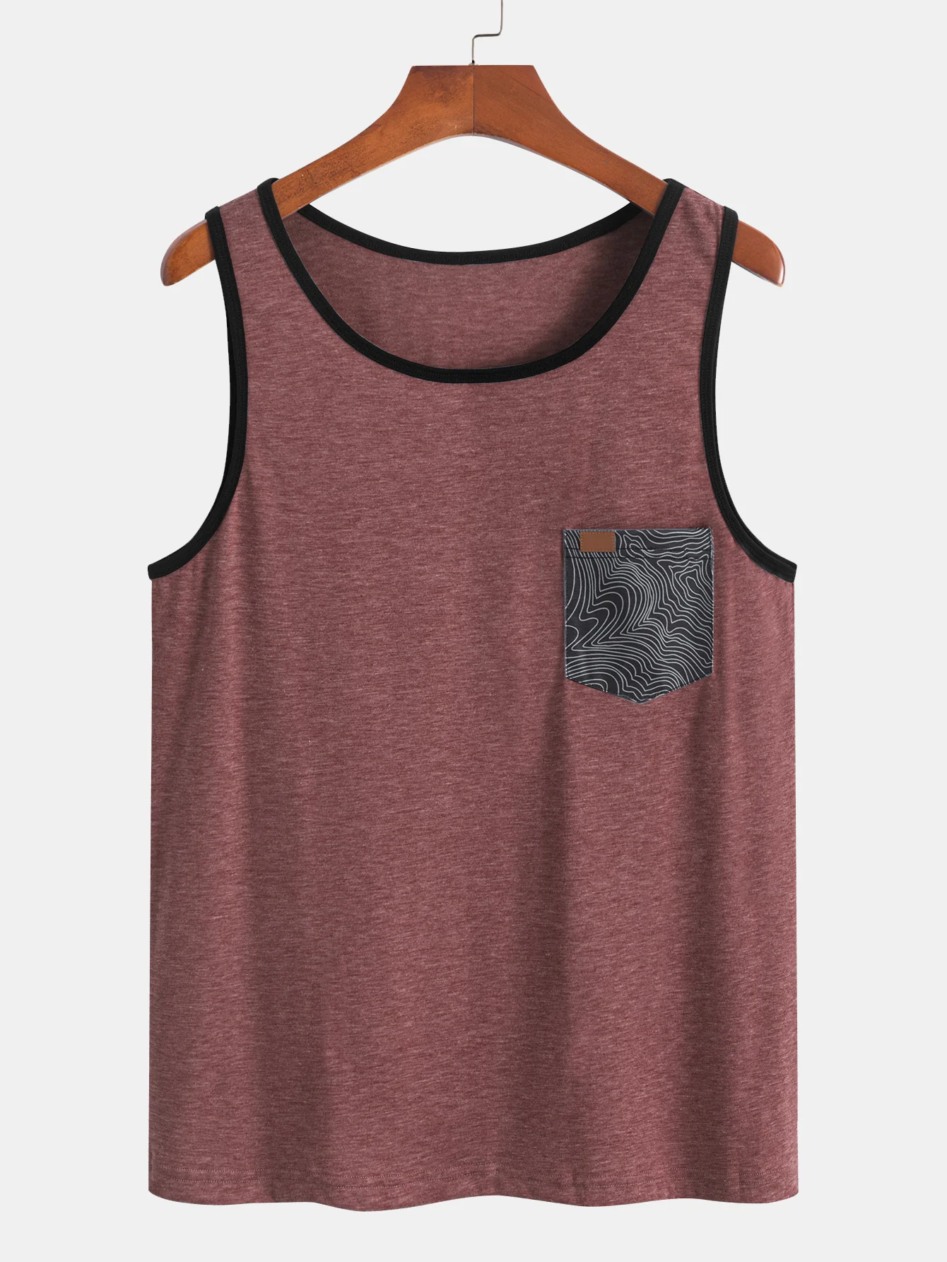 Tanktop mit Wellenmuster-Tasche - Image 11