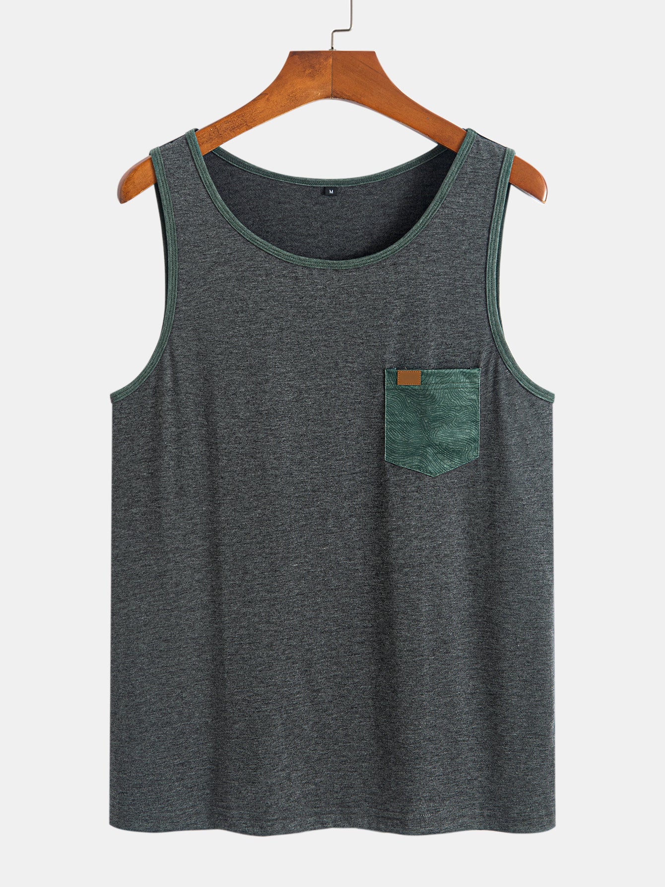 Tanktop mit Wellenmuster-Tasche - Image 3