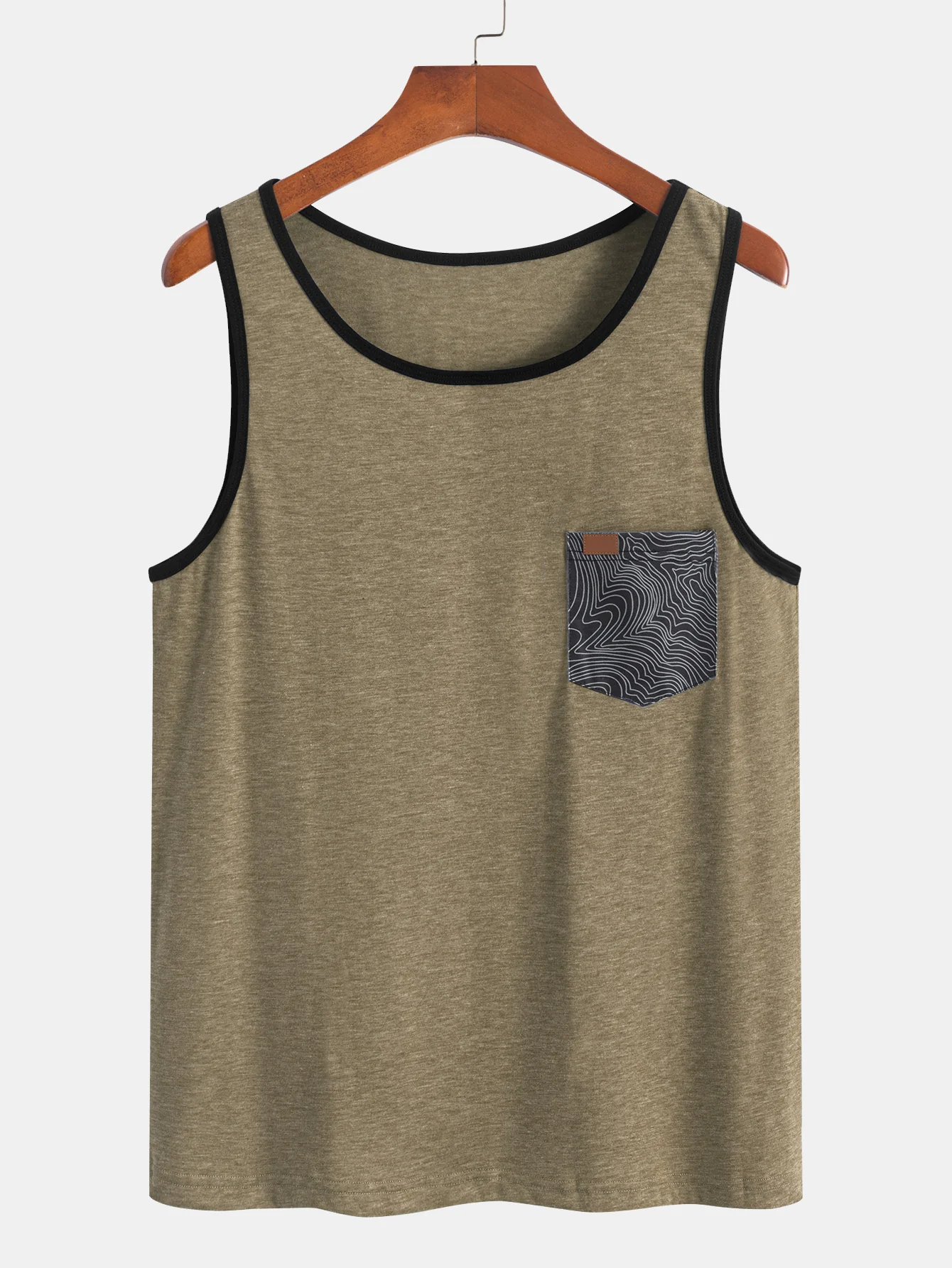 Tanktop mit Wellenmuster-Tasche - Image 9