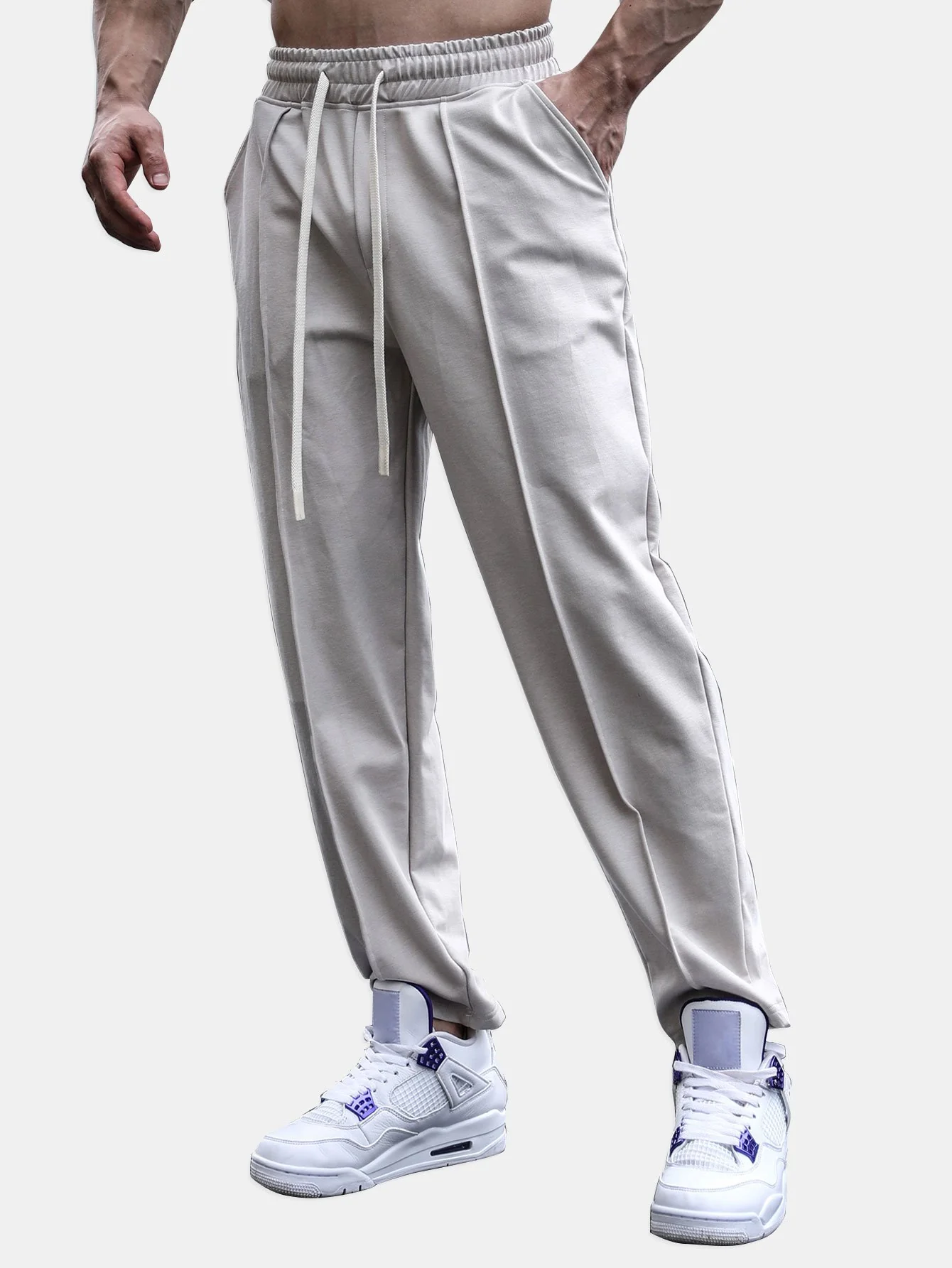 Tapered Jogginghose mit Paspel - Image 4