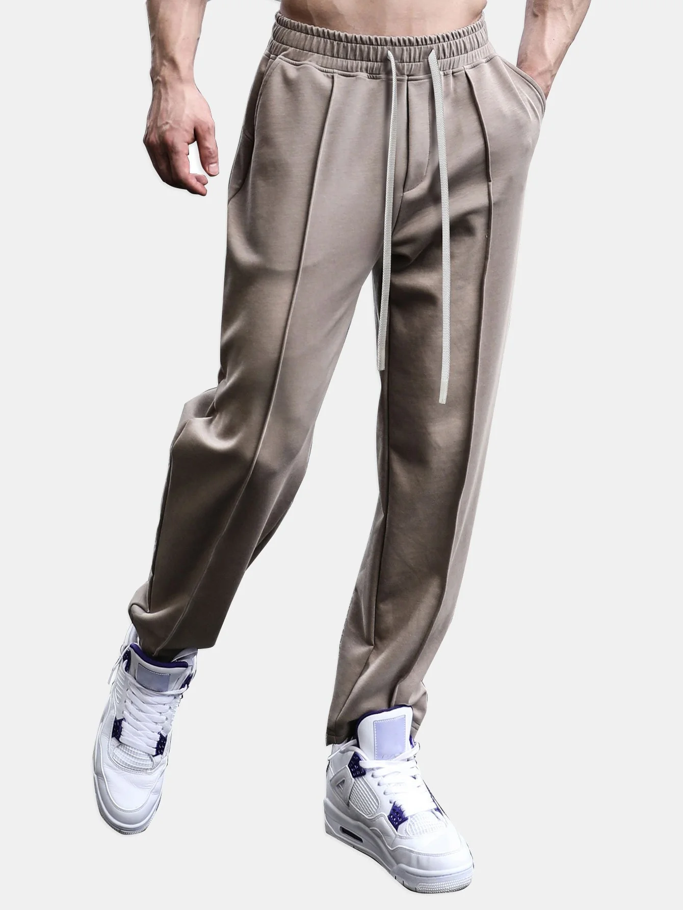 Tapered Jogginghose mit Paspel - Image 5
