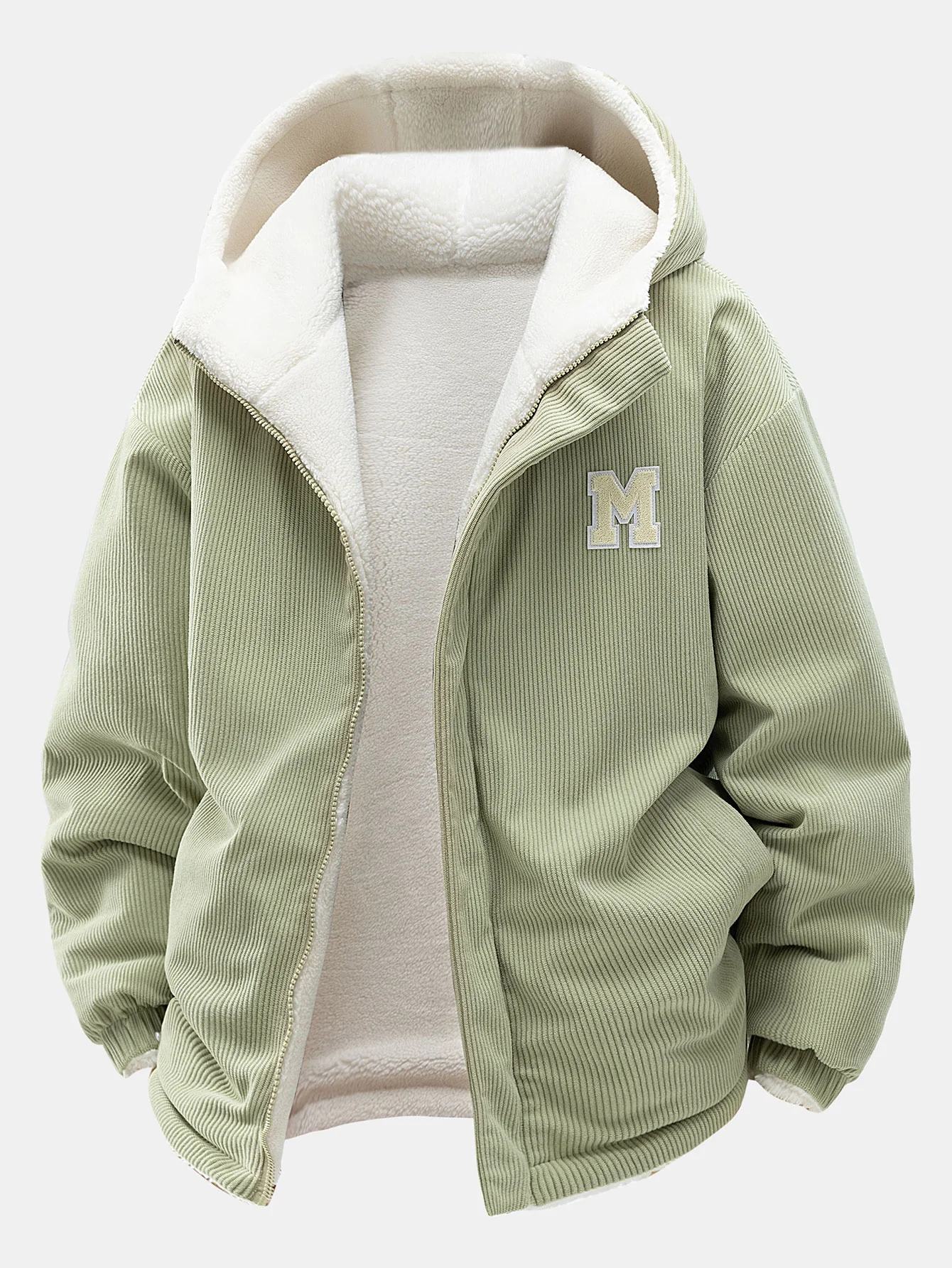 Teddy Corduroy Wendbare Kapuzenjacke - Image 11