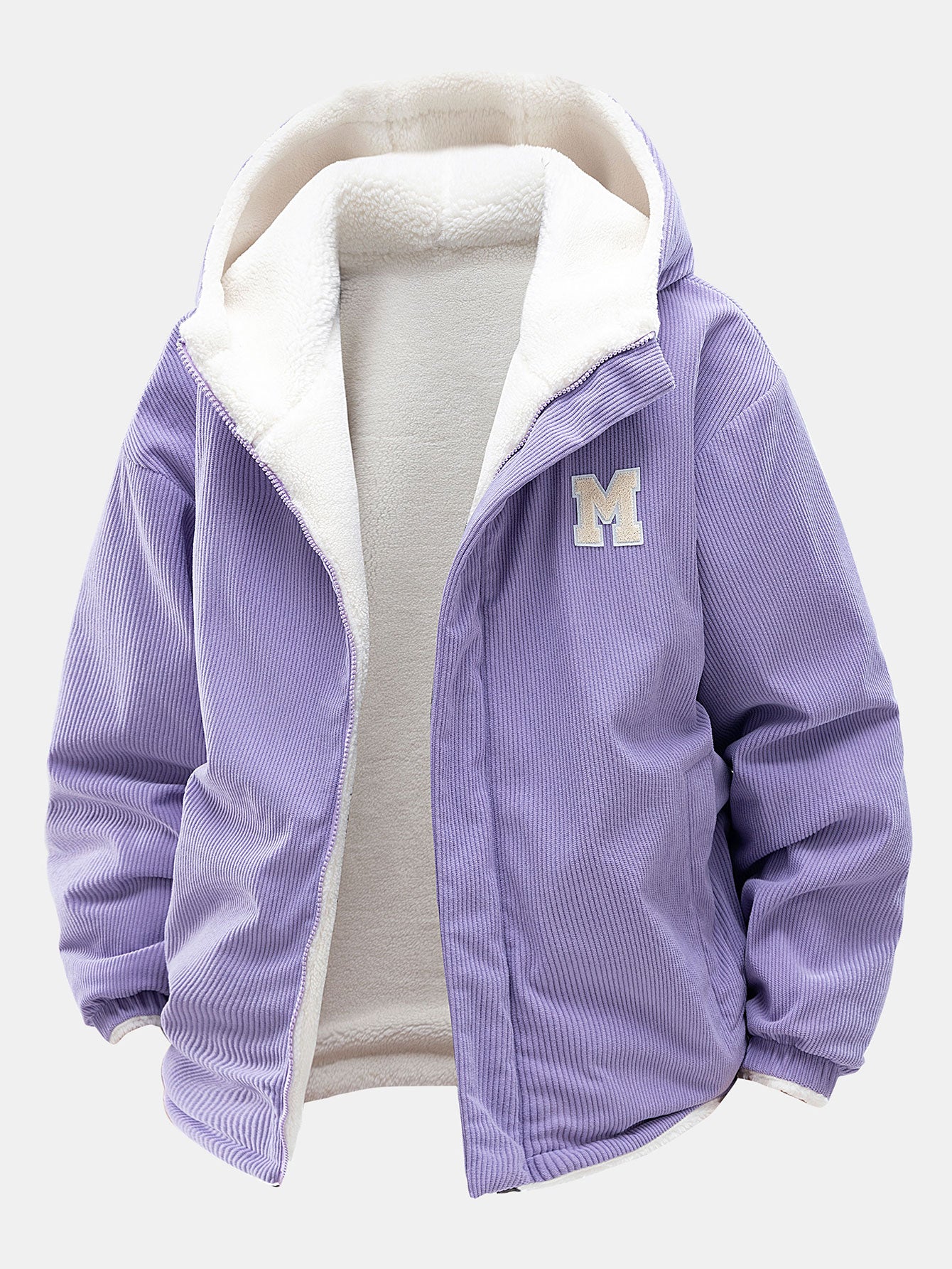 Teddy Corduroy Wendbare Kapuzenjacke - Image 14