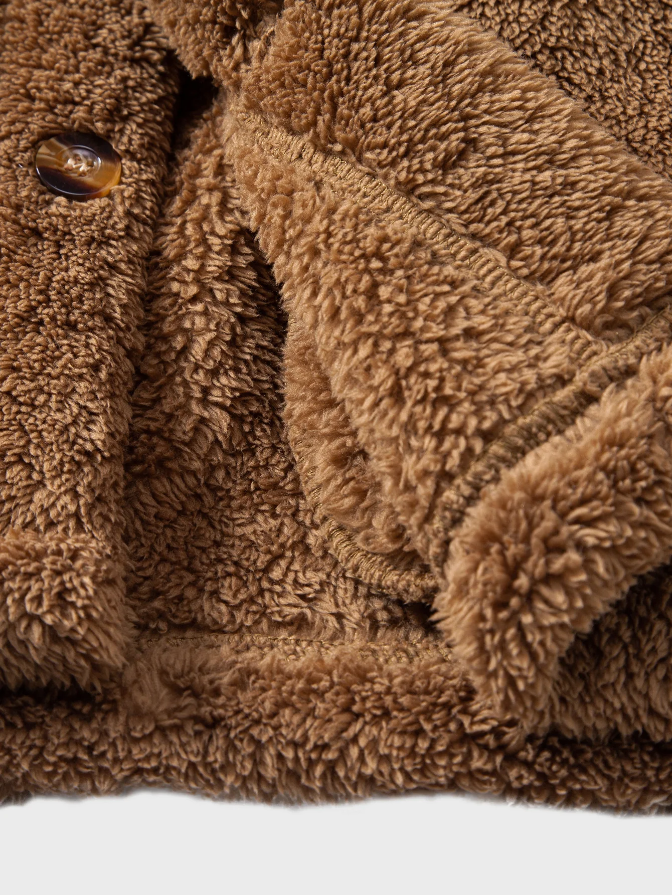 Teddy Fleece Button Up Hooded Coat - Image 10