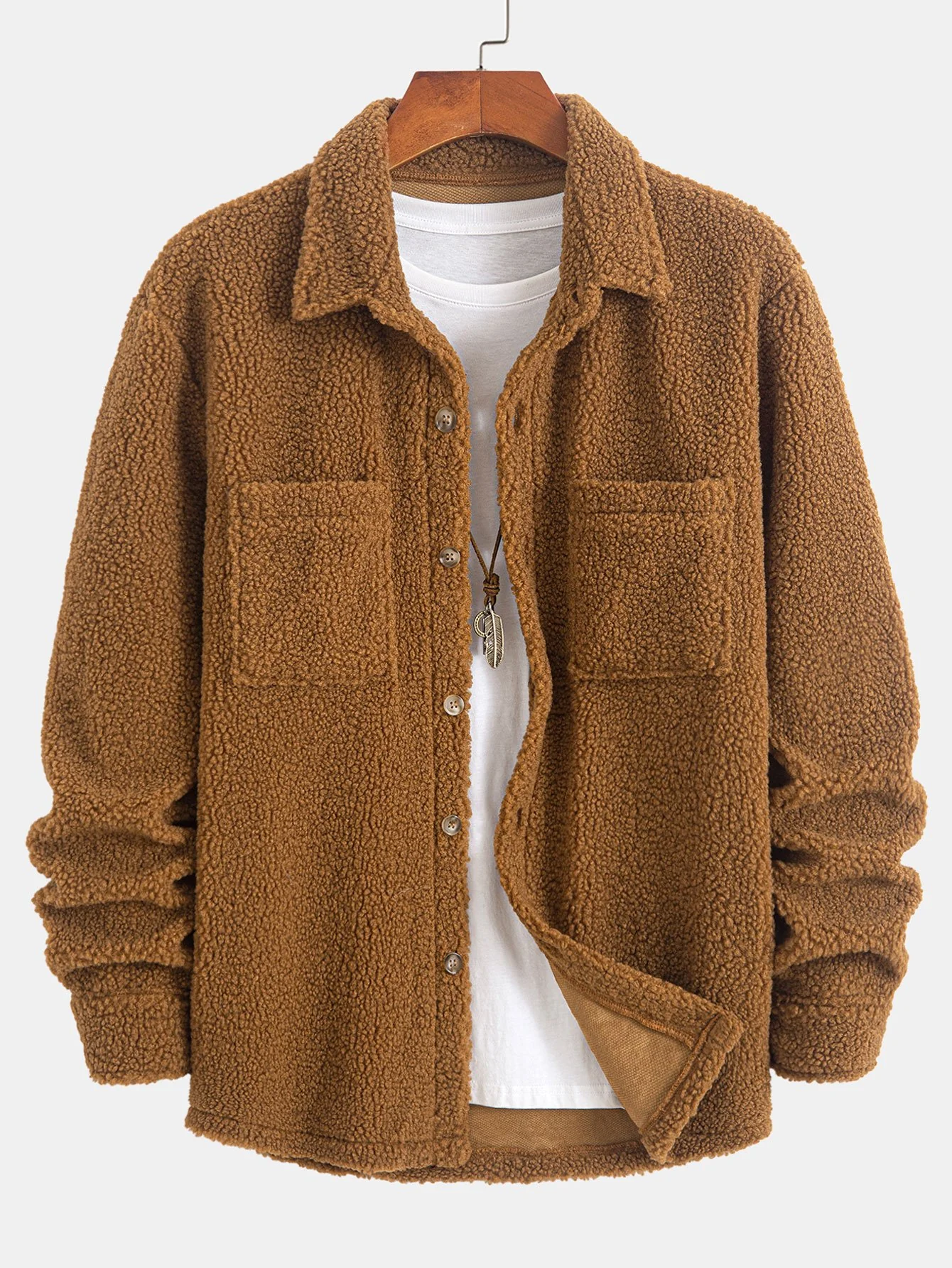 Teddy-Fleece-Knopfhemd