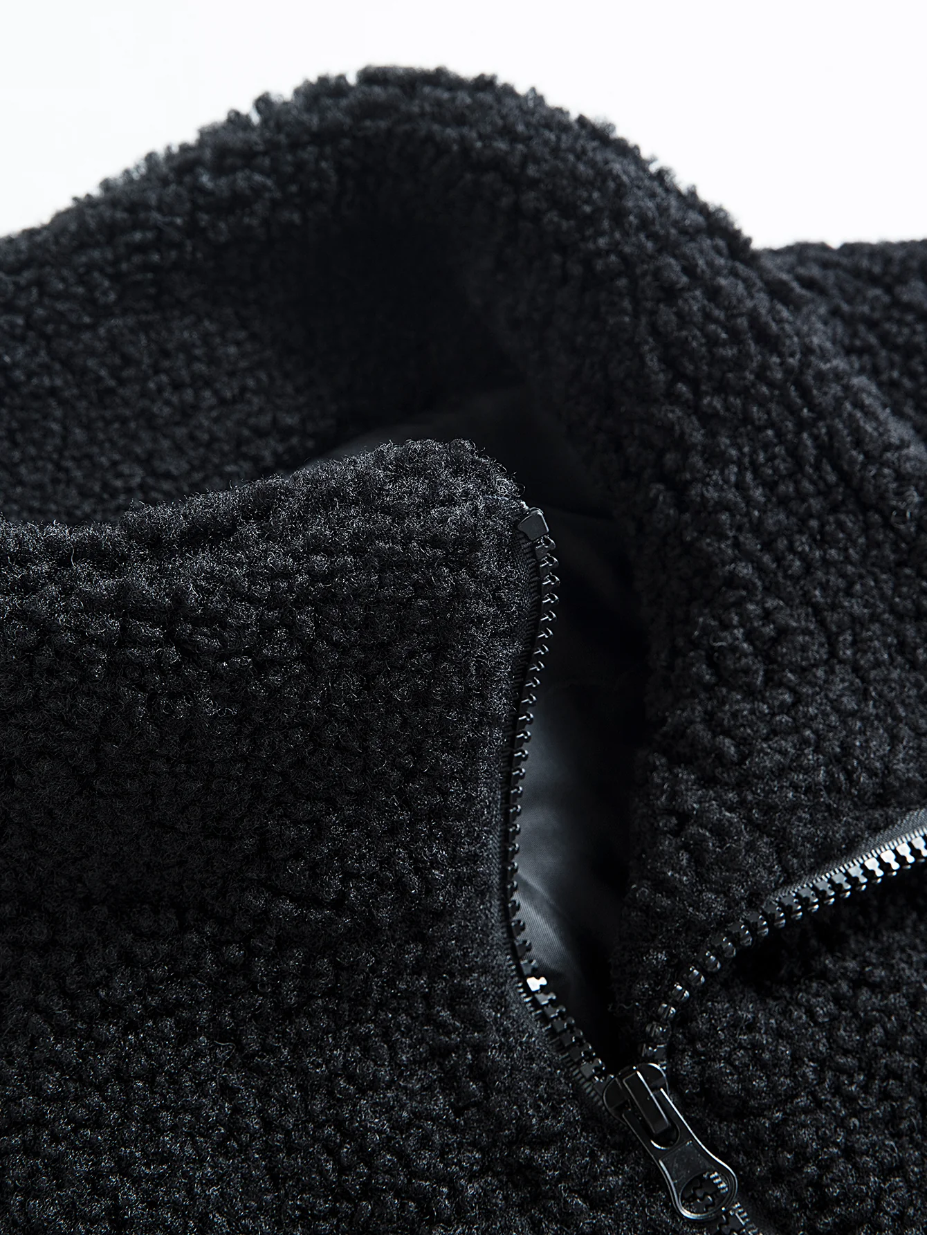 Teddy-Fleece-Kontrast-Baseballjacke - Image 3
