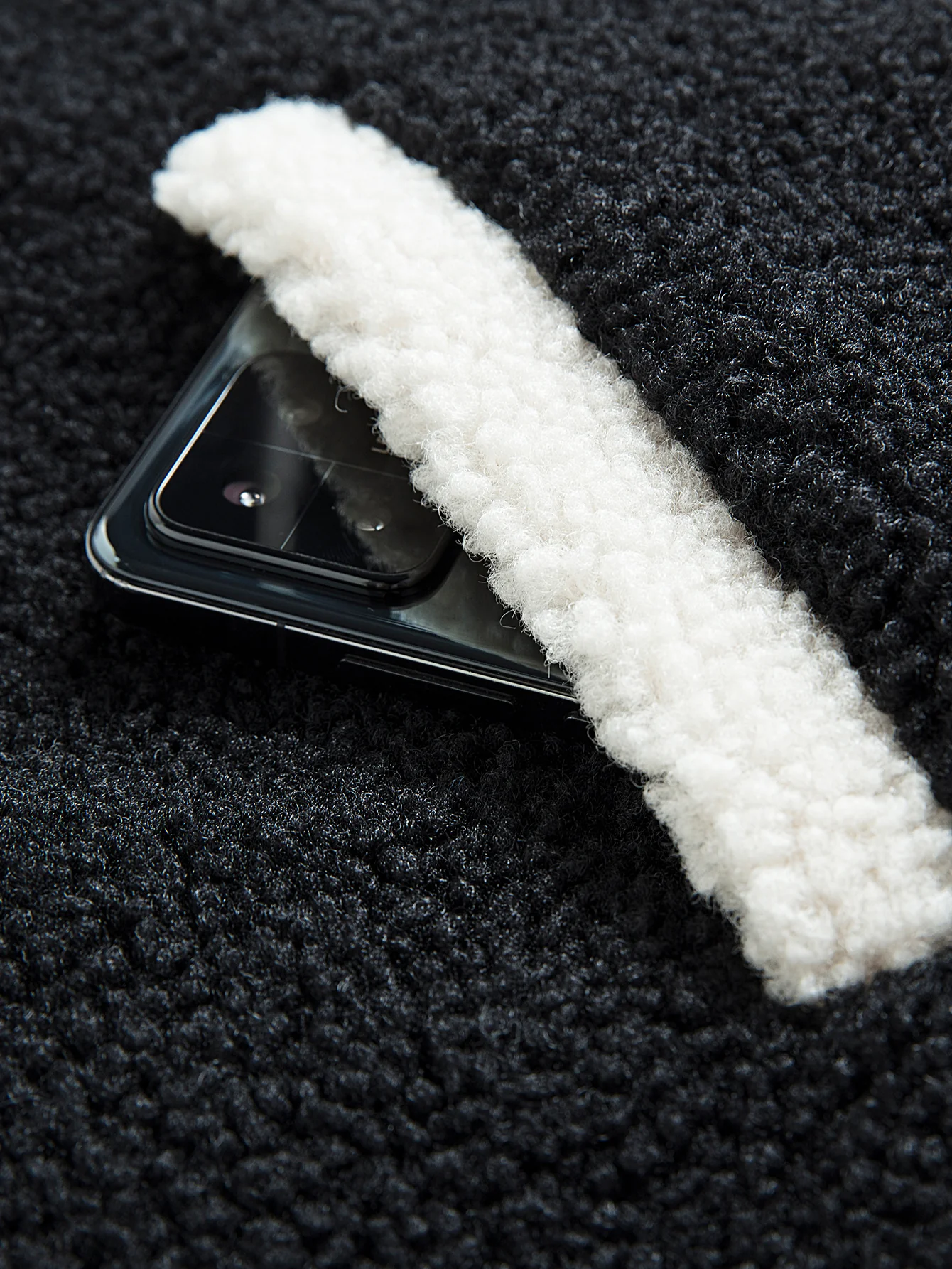 Teddy-Fleece-Kontrast-Baseballjacke - Image 4