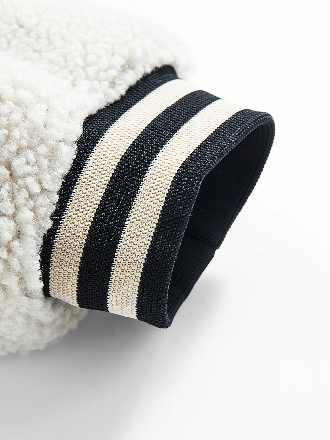 Teddy-Fleece-Kontrast-Baseballjacke - Image 5
