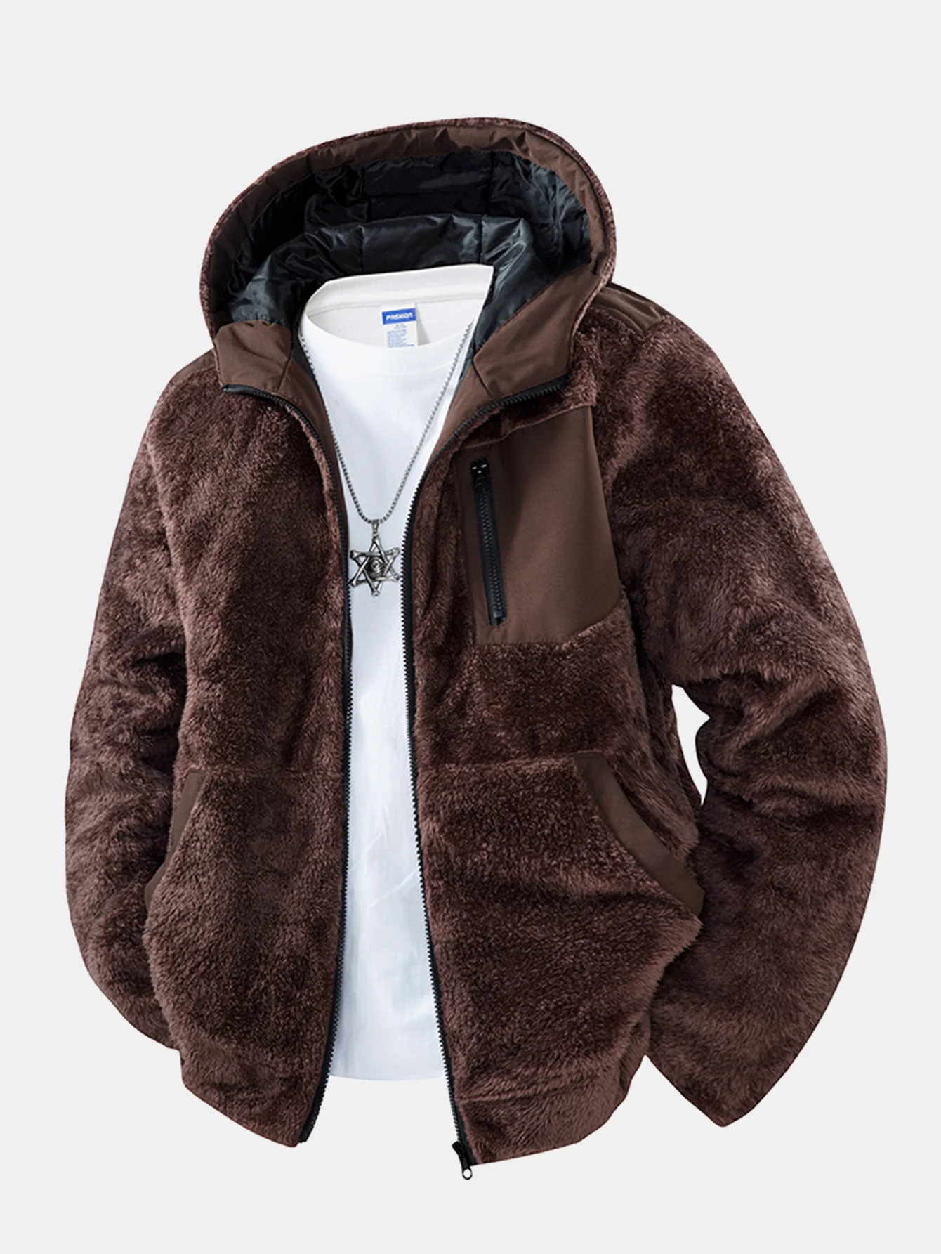 Teddy Fleece Kapuzenjacke - Image 3