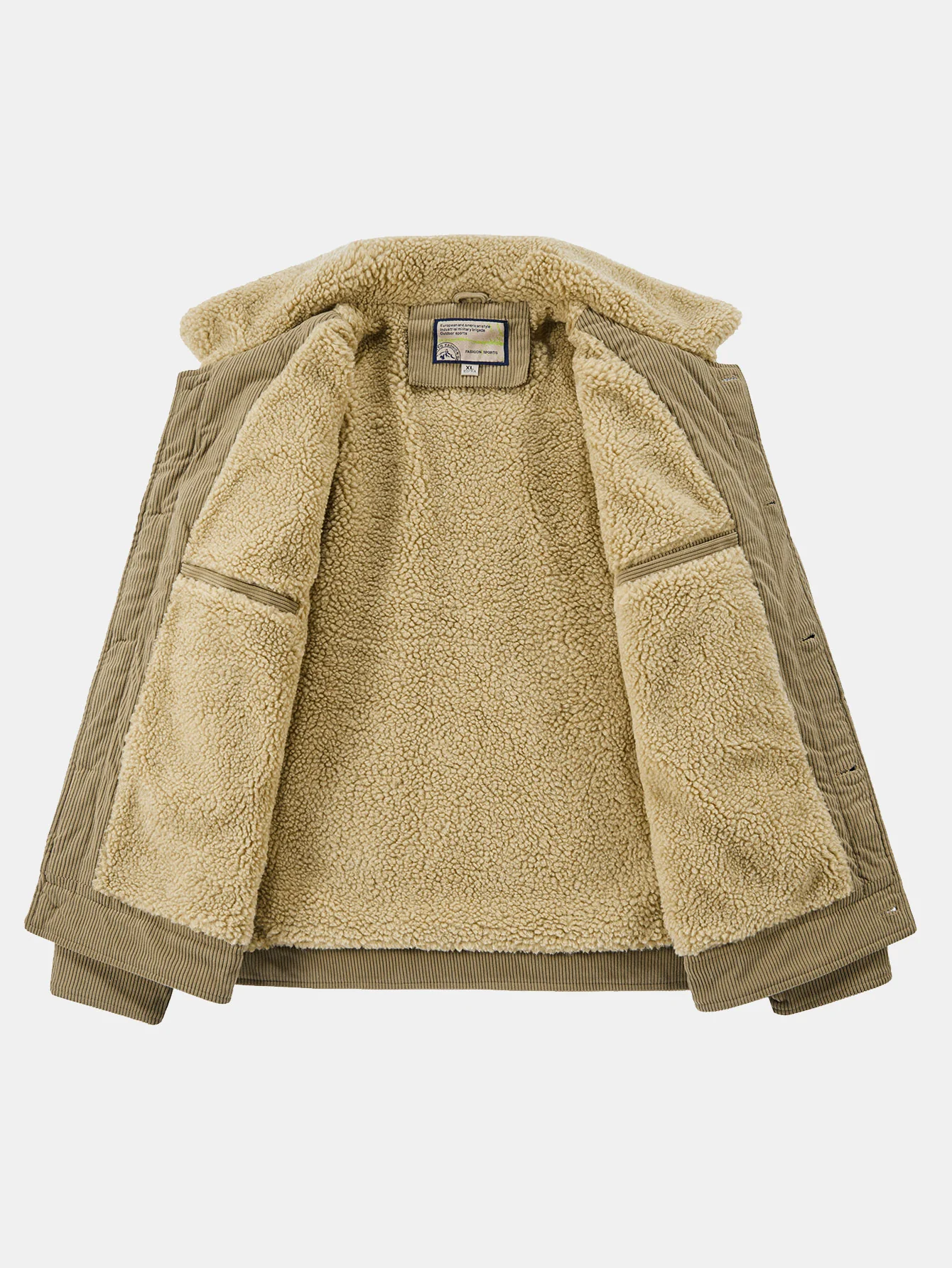 Teddy-Fleecegefütterte Cordjacke mit Knöpfen - Image 13