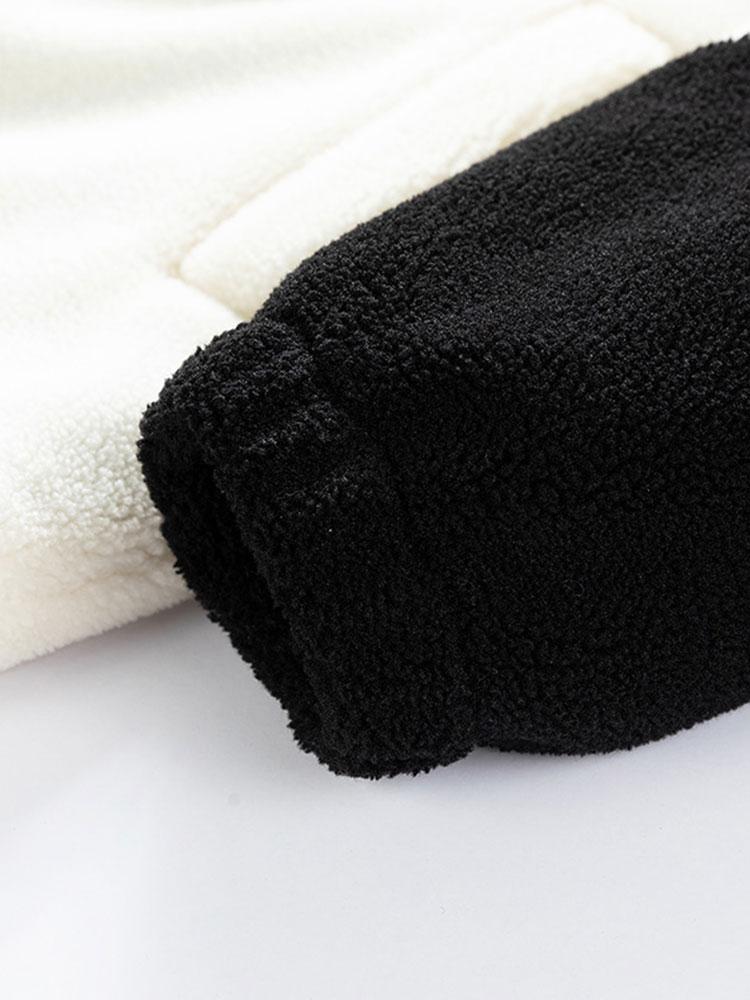 Teddy-Fleece-Patchwork-Reißverschlussjacke - Image 10