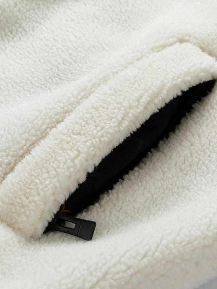 Teddy-Fleece-Patchwork-Reißverschlussjacke - Image 8