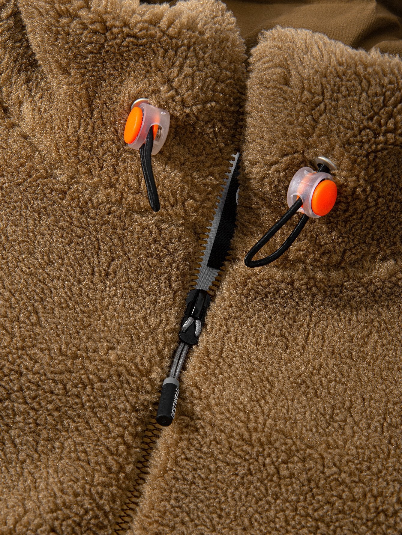 Gepolsterter Teddy-Fleece-Reißverschlussmantel - Image 10