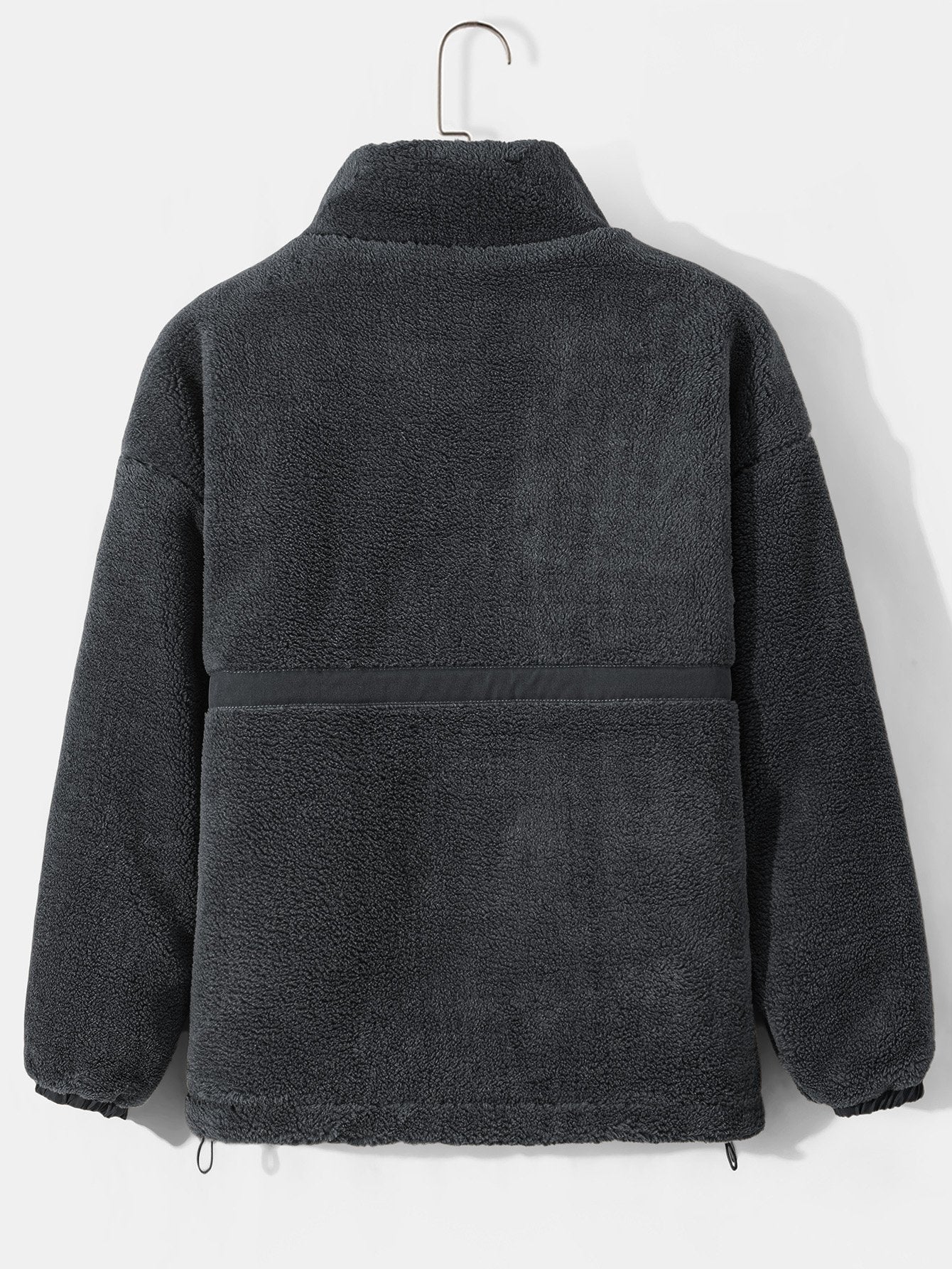 Gepolsterter Teddy-Fleece-Reißverschlussmantel - Image 4