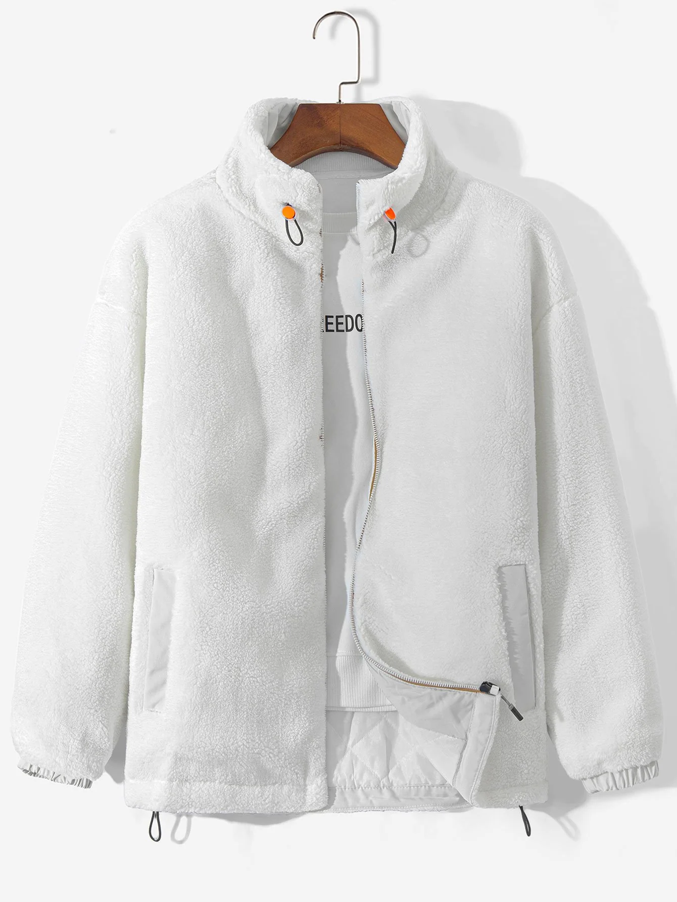 Gepolsterter Teddy-Fleece-Reißverschlussmantel - Image 7