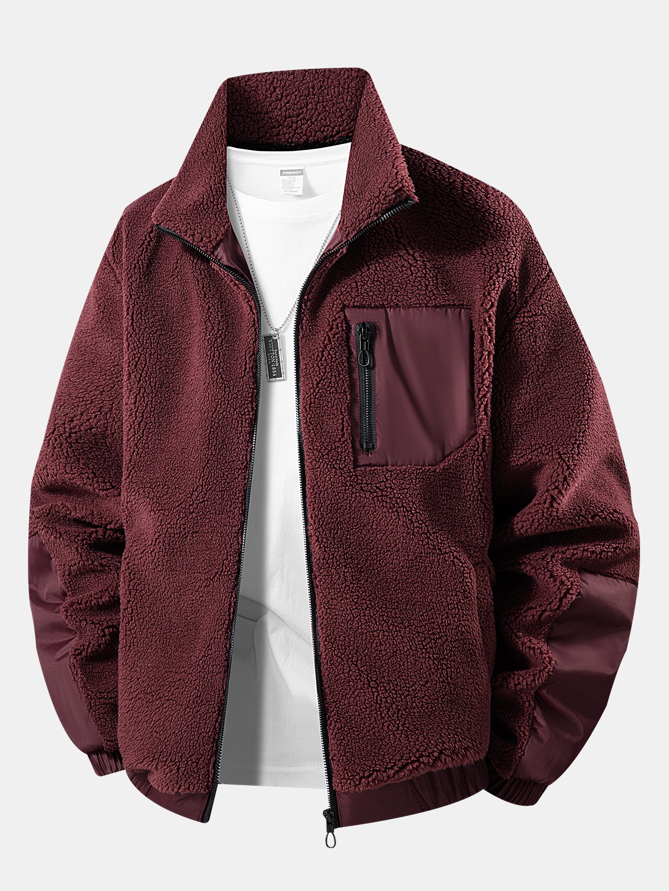 Teddy-Fleece-Reißverschluss-Taschenjacke - Image 3