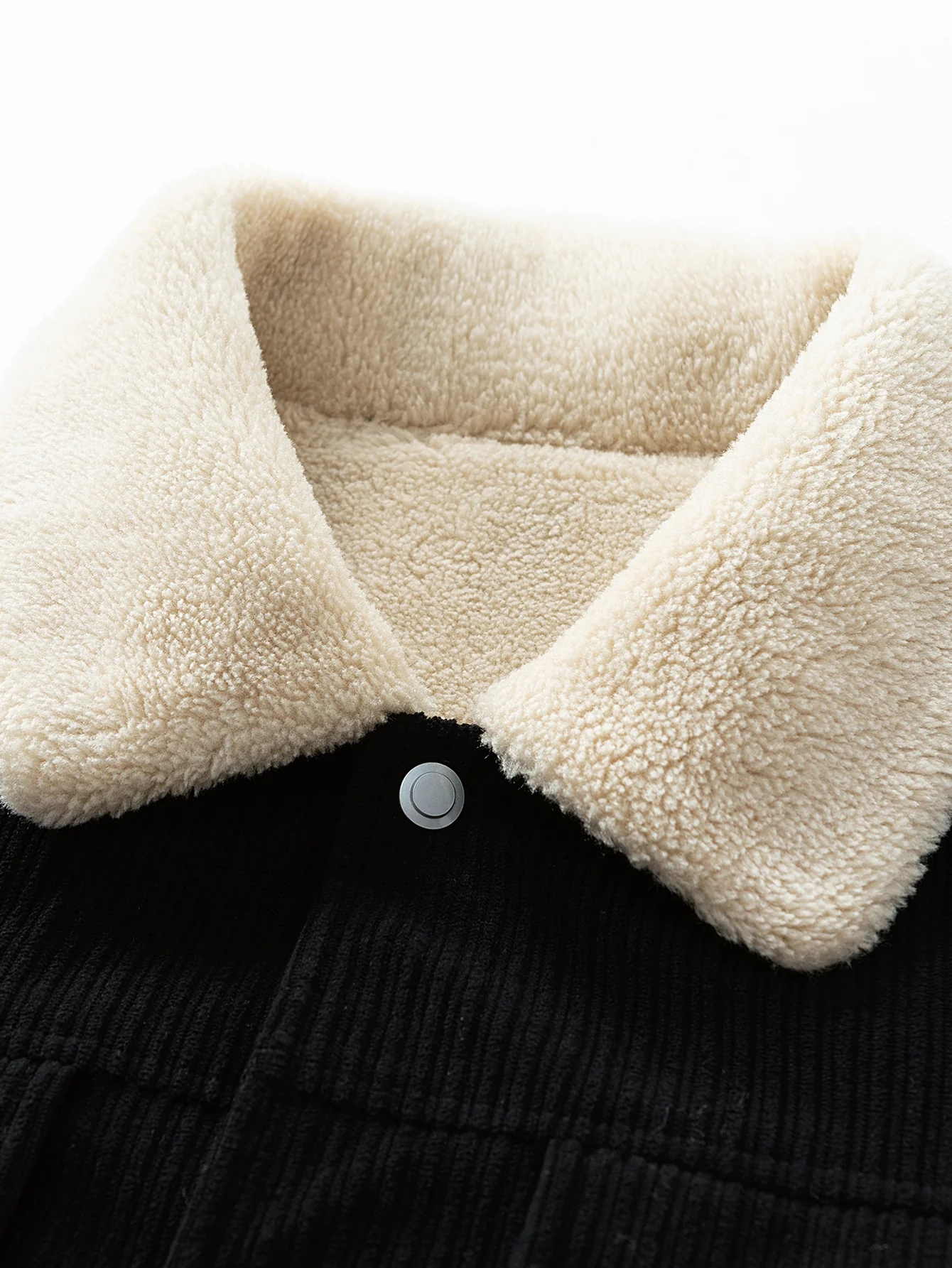 Teddy Lined Corduroy Button Up Jacket - Image 11