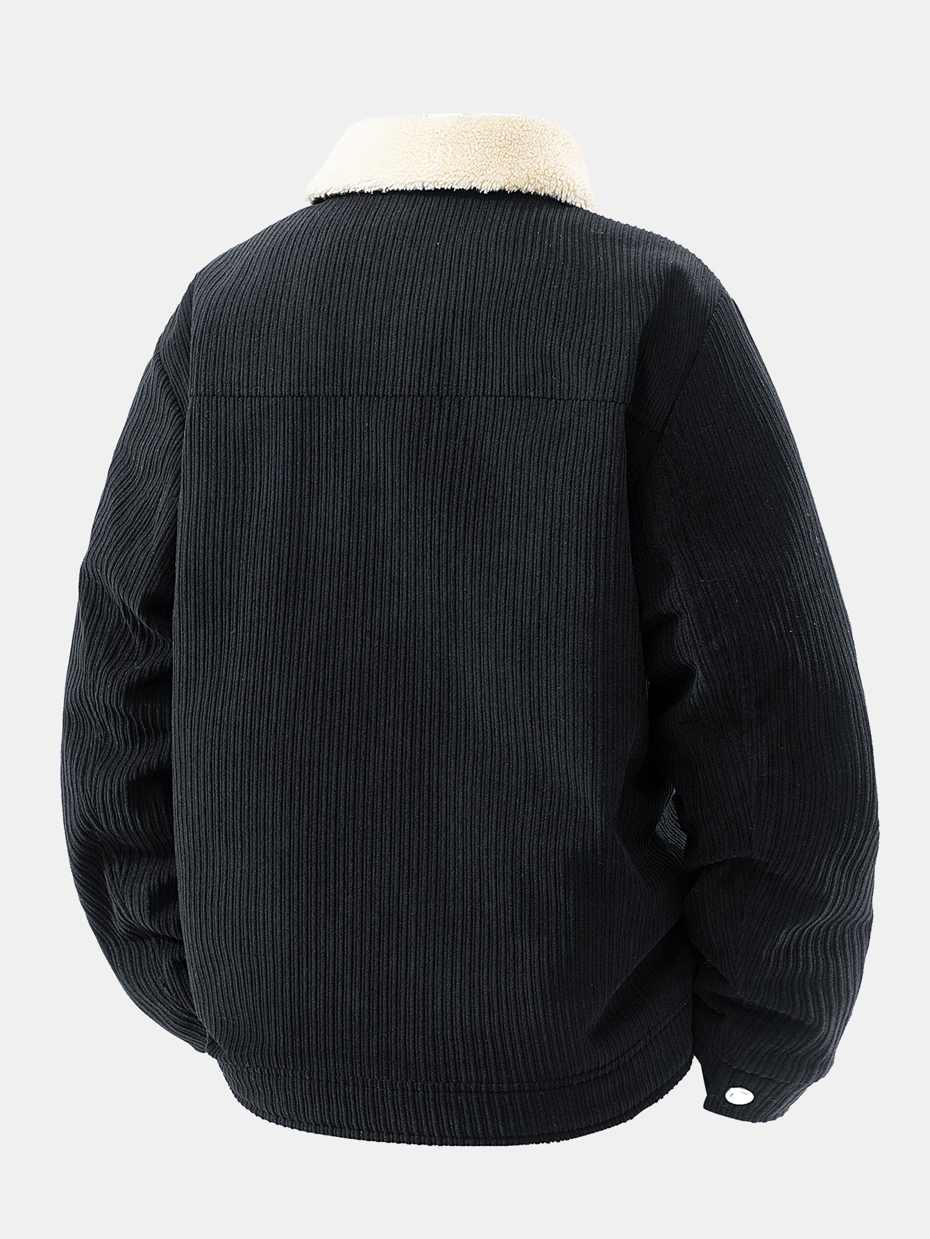 Teddy Lined Corduroy Button Up Jacket - Image 7