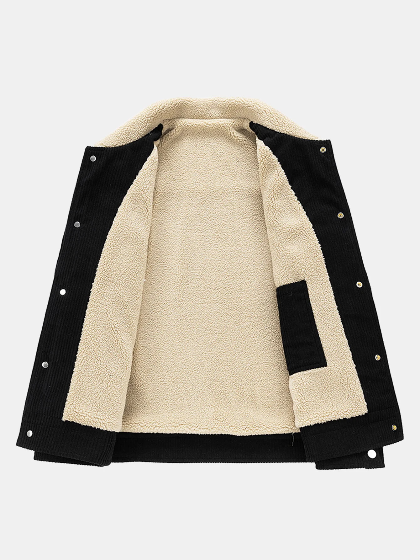 Cordjacke mit Knöpfen und Teddyfutter - Image 6