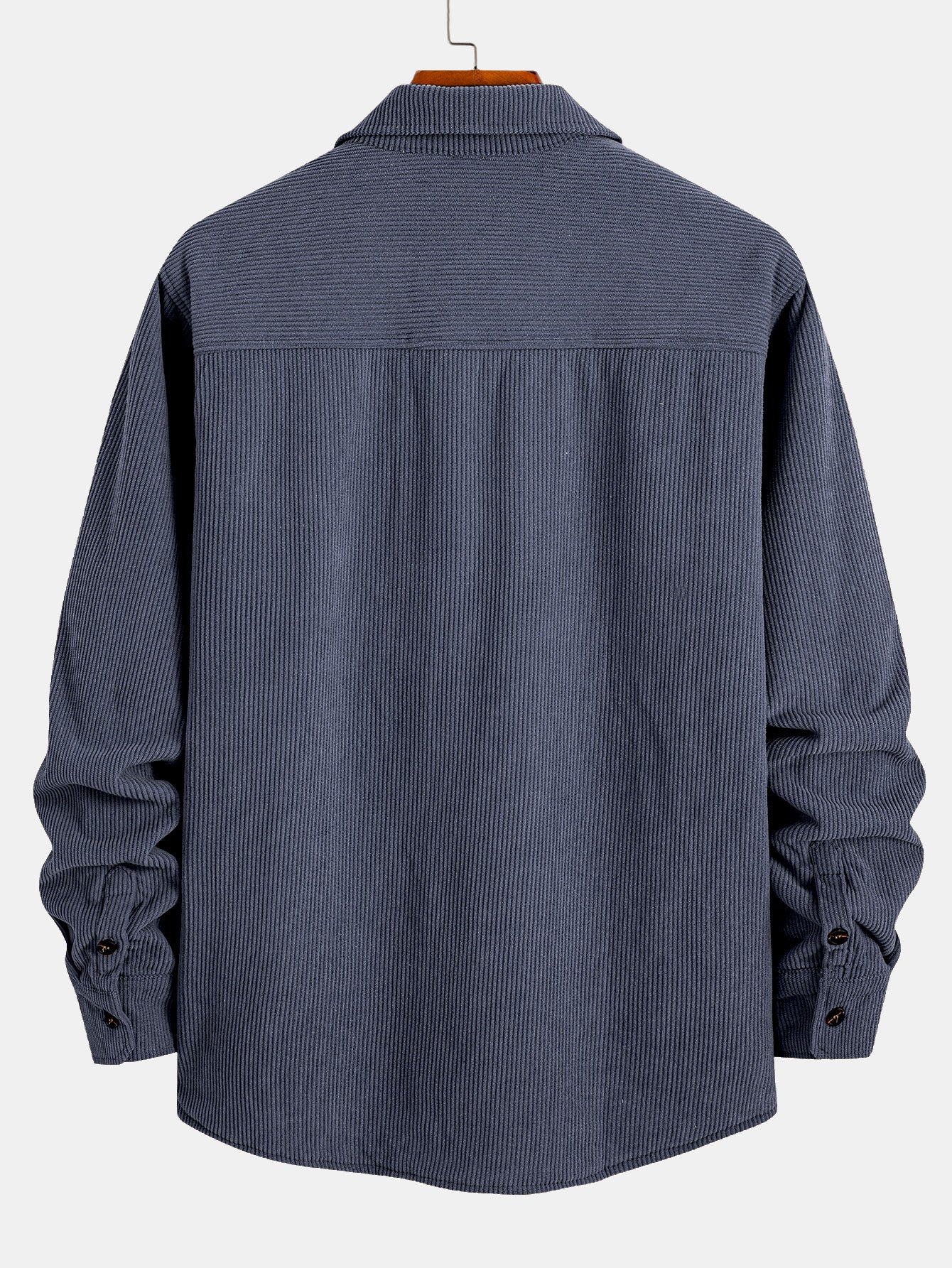 Teddy Lined Corduroy Button Up Overshirt - Image 4