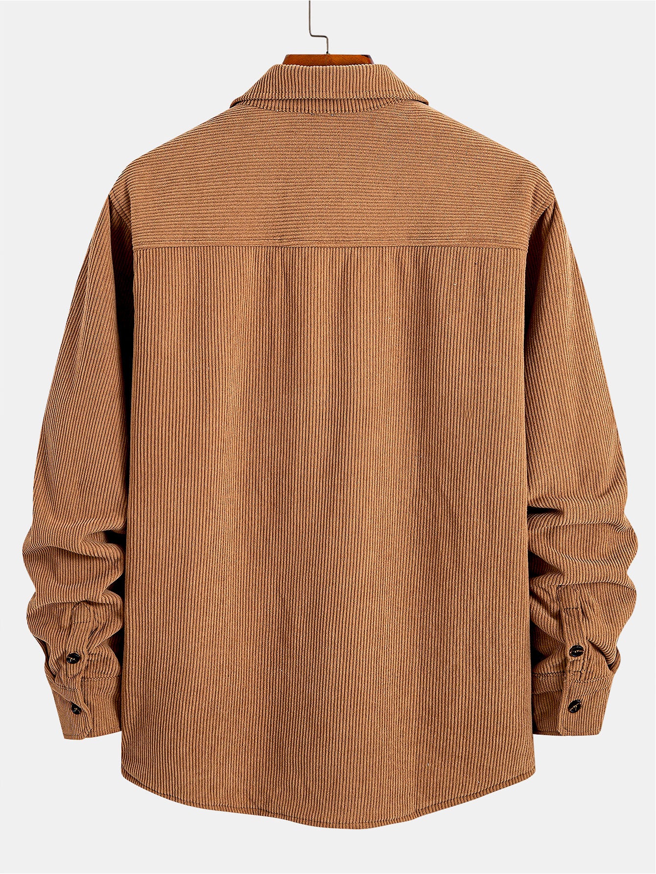 Teddy Lined Corduroy Button Up Overshirt - Image 6