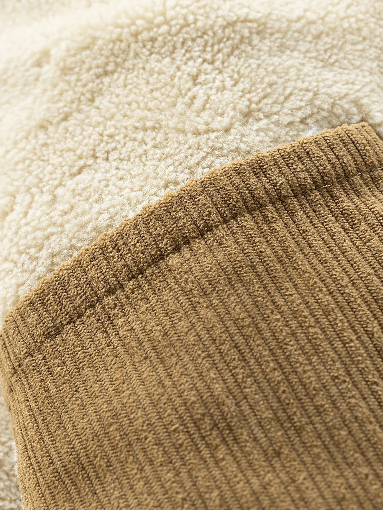 Teddy Lined Corduroy Zipper Jacket - Image 10