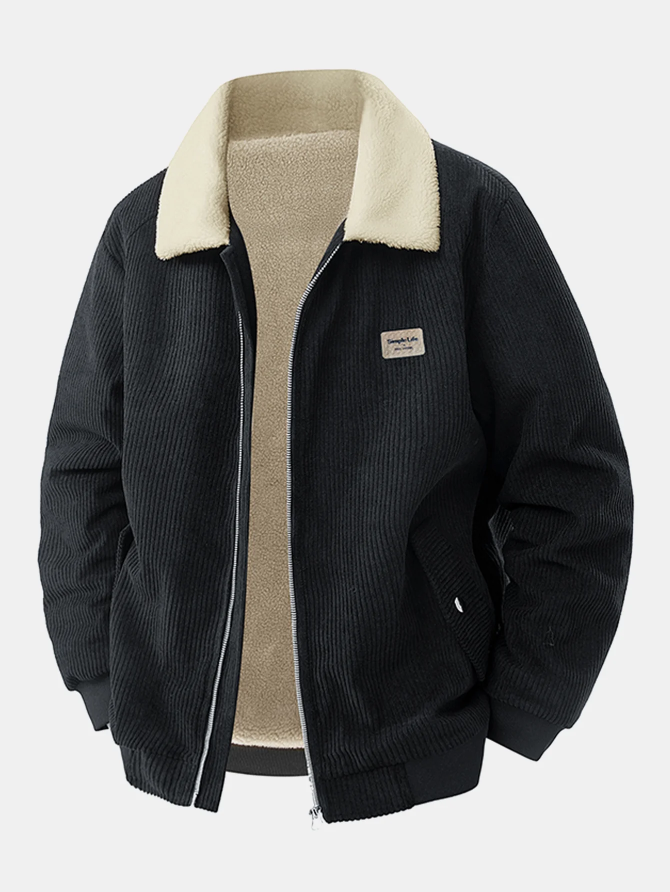 Teddygefütterte Cordjacke mit Reißverschluss - Image 5