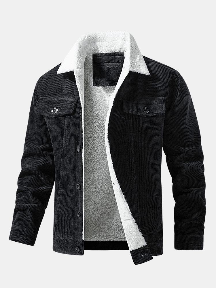 Teddygefütterte Baumwollcordjacke - Image 3