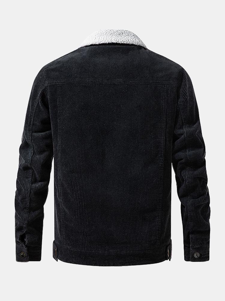 Teddygefütterte Baumwollcordjacke - Image 4