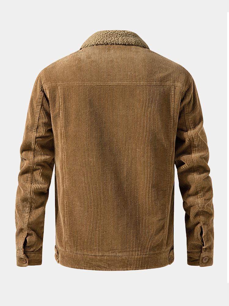 Teddygefütterte Baumwollcordjacke - Image 8