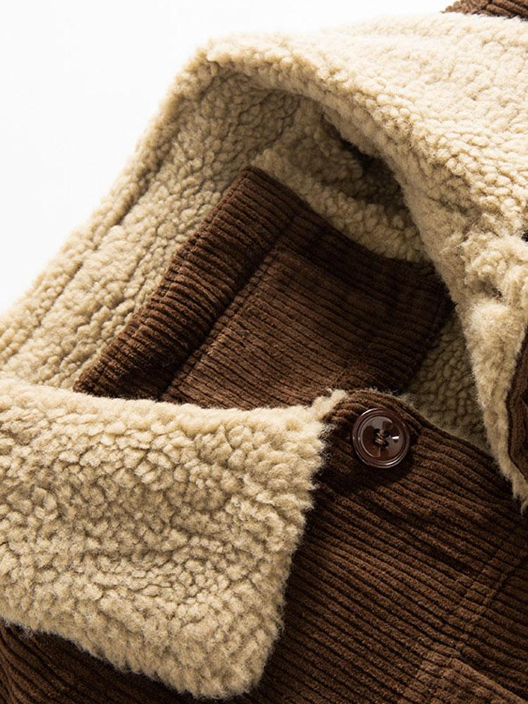 Teddygefütterte Baumwollcordjacke - Image 9