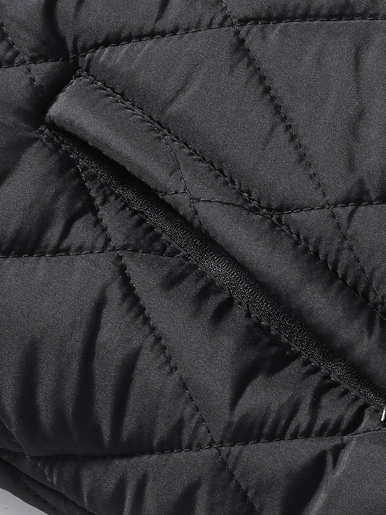 Teddygefütterter abnehmbarer Kapuzenquilted Mantel - Image 12