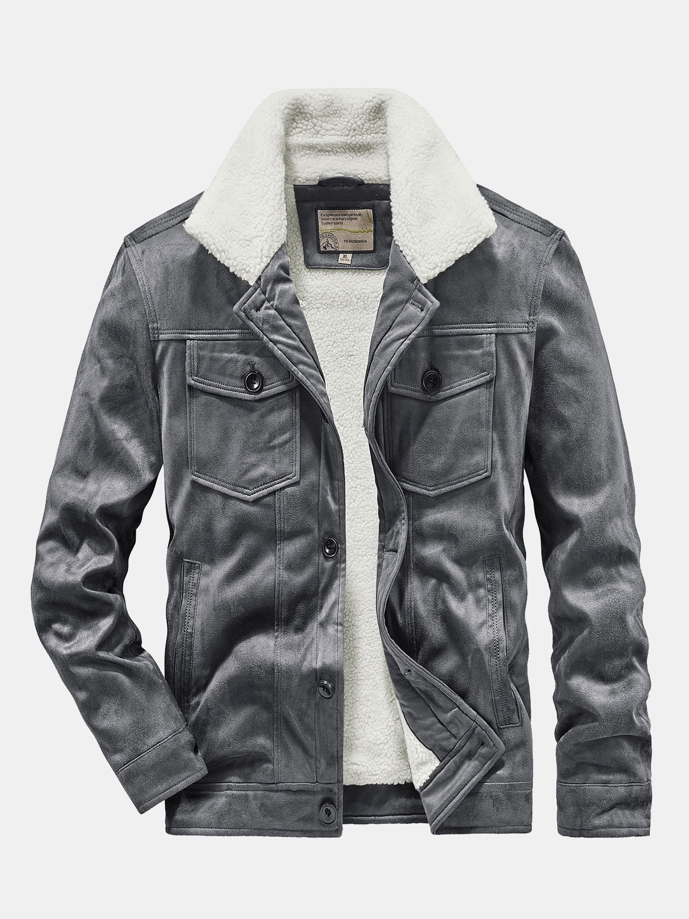 Teddygefütterte Kunstwildlederjacke - Image 2