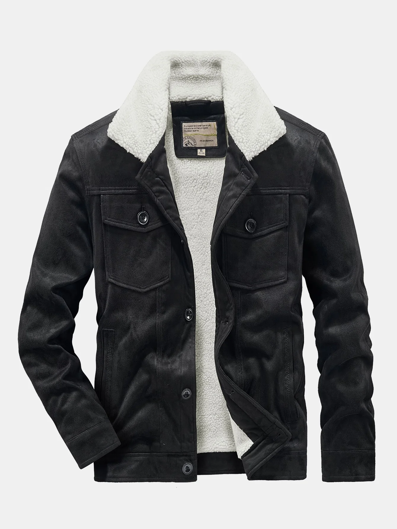 Teddygefütterte Kunstwildlederjacke - Image 3