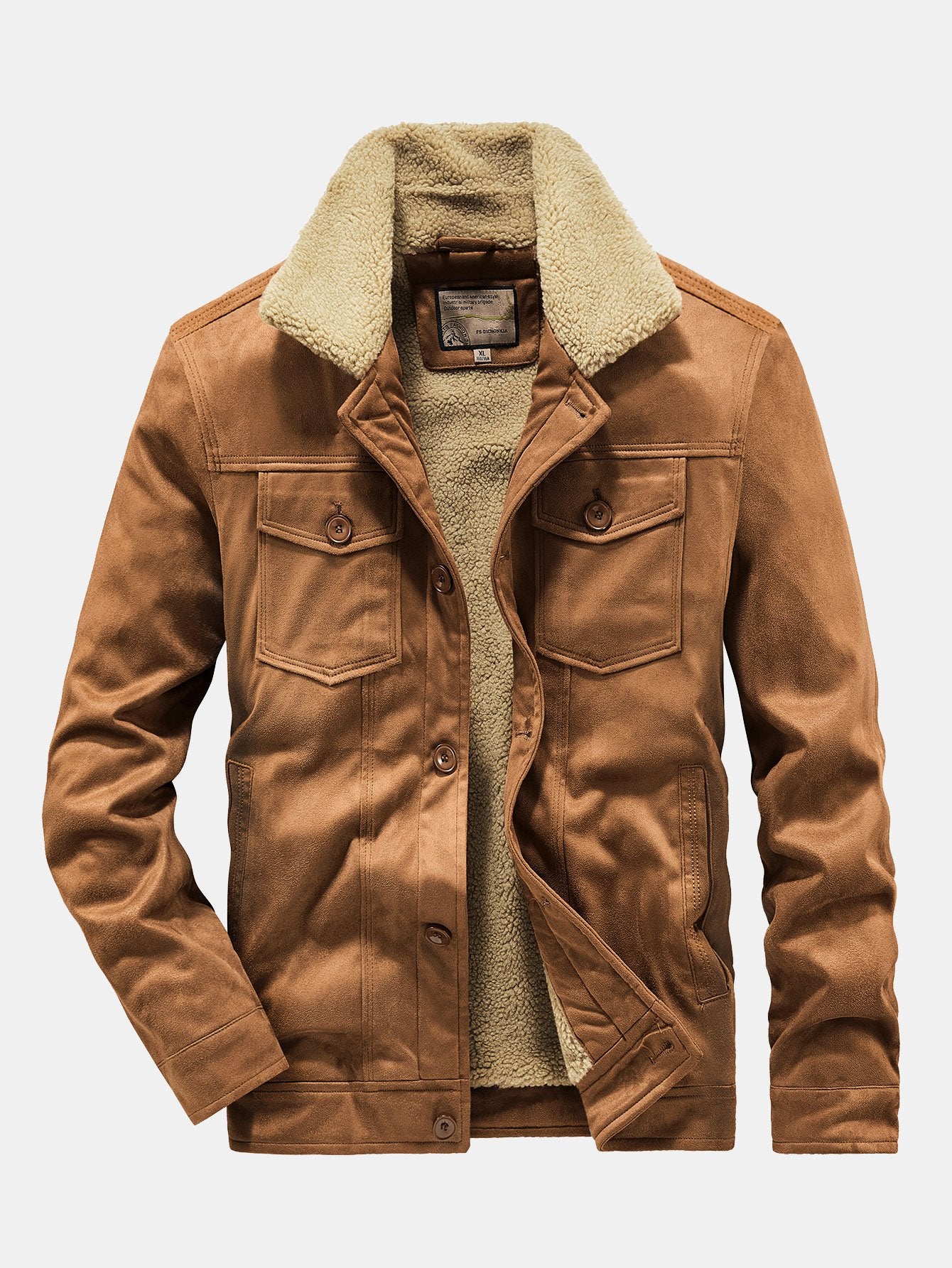 Teddygefütterte Kunstwildlederjacke - Image 4