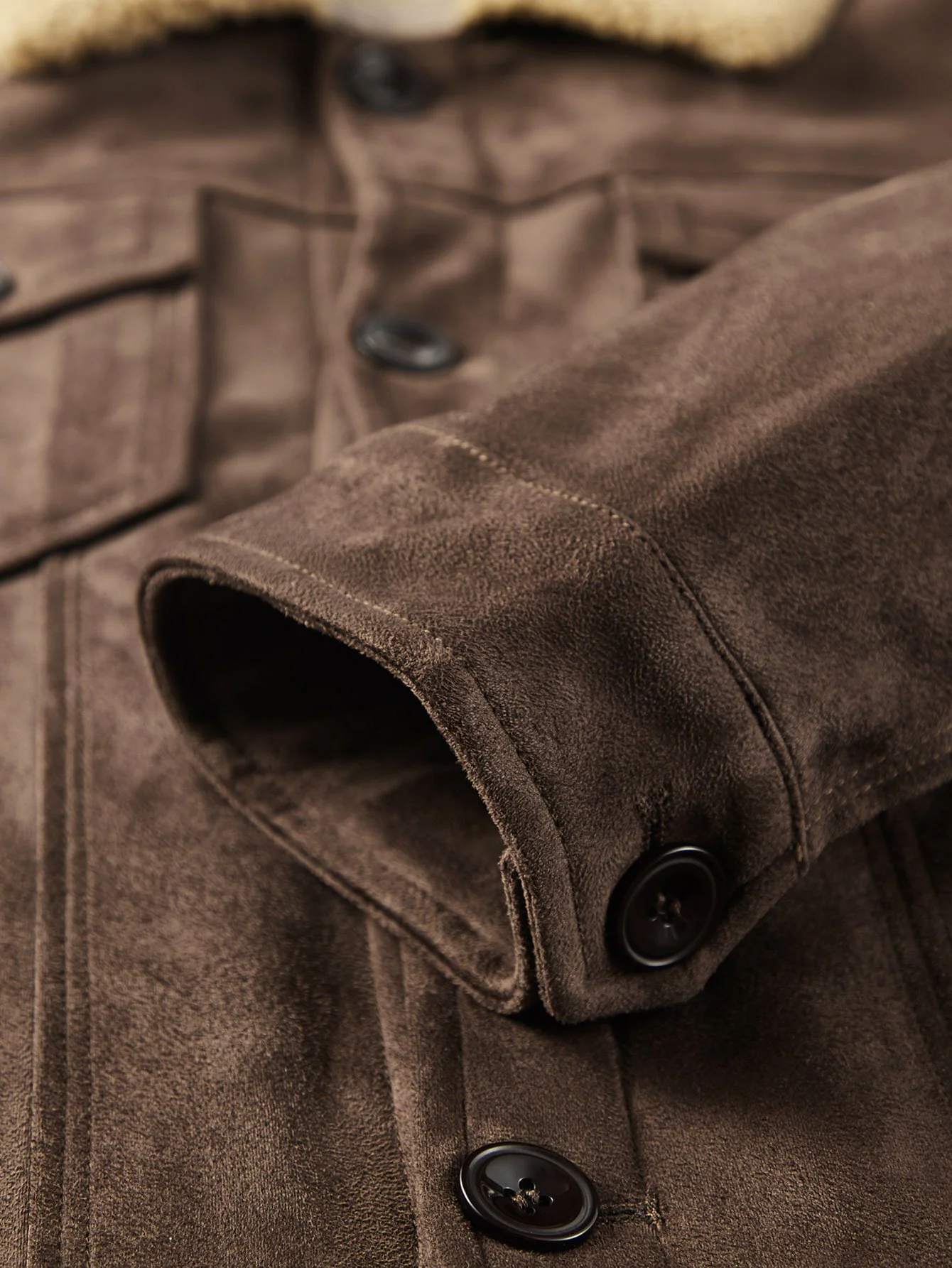 Teddygefütterte Kunstwildlederjacke - Image 9