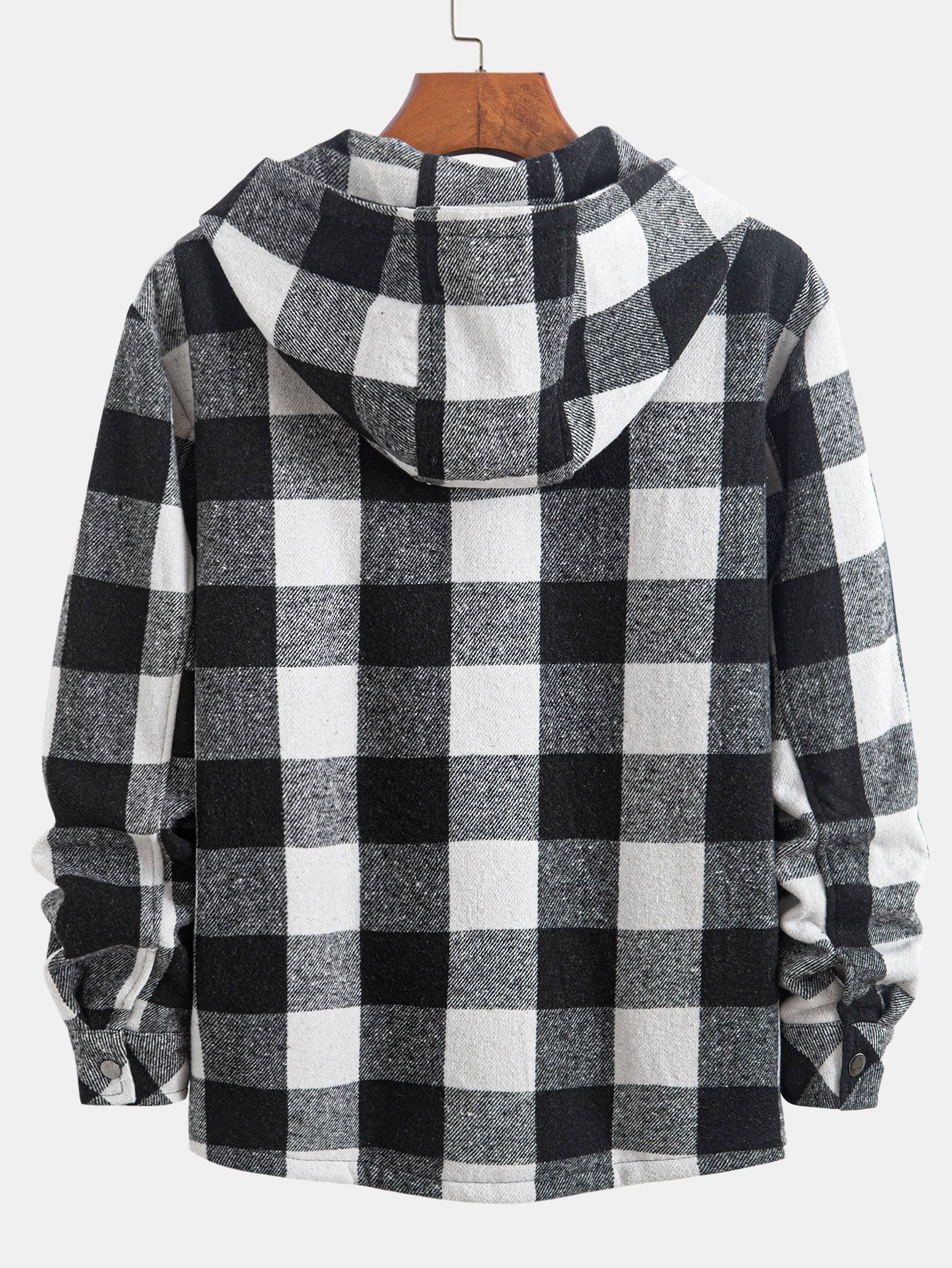 Teddygefüttertes Flanell-Karobluse mit Kapuze - Image 2