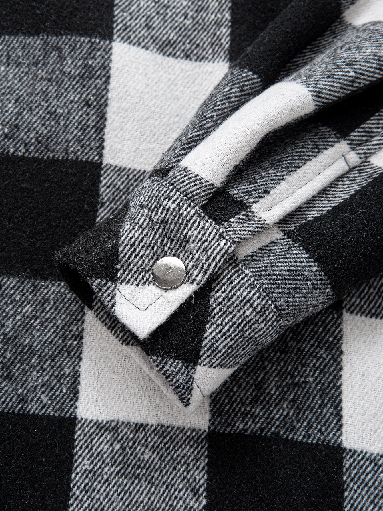 Teddygefüttertes Flanell-Karobluse mit Kapuze - Image 4