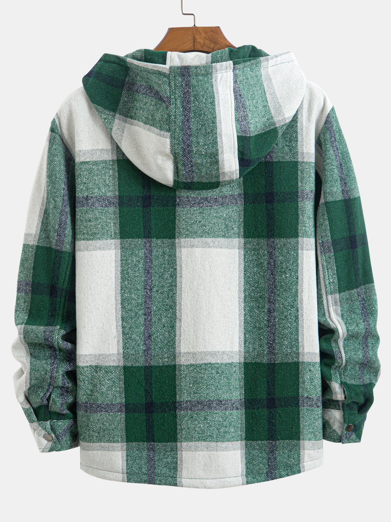 Teddygefüttertes Flanell-Karobluse mit Kapuze - Image 2